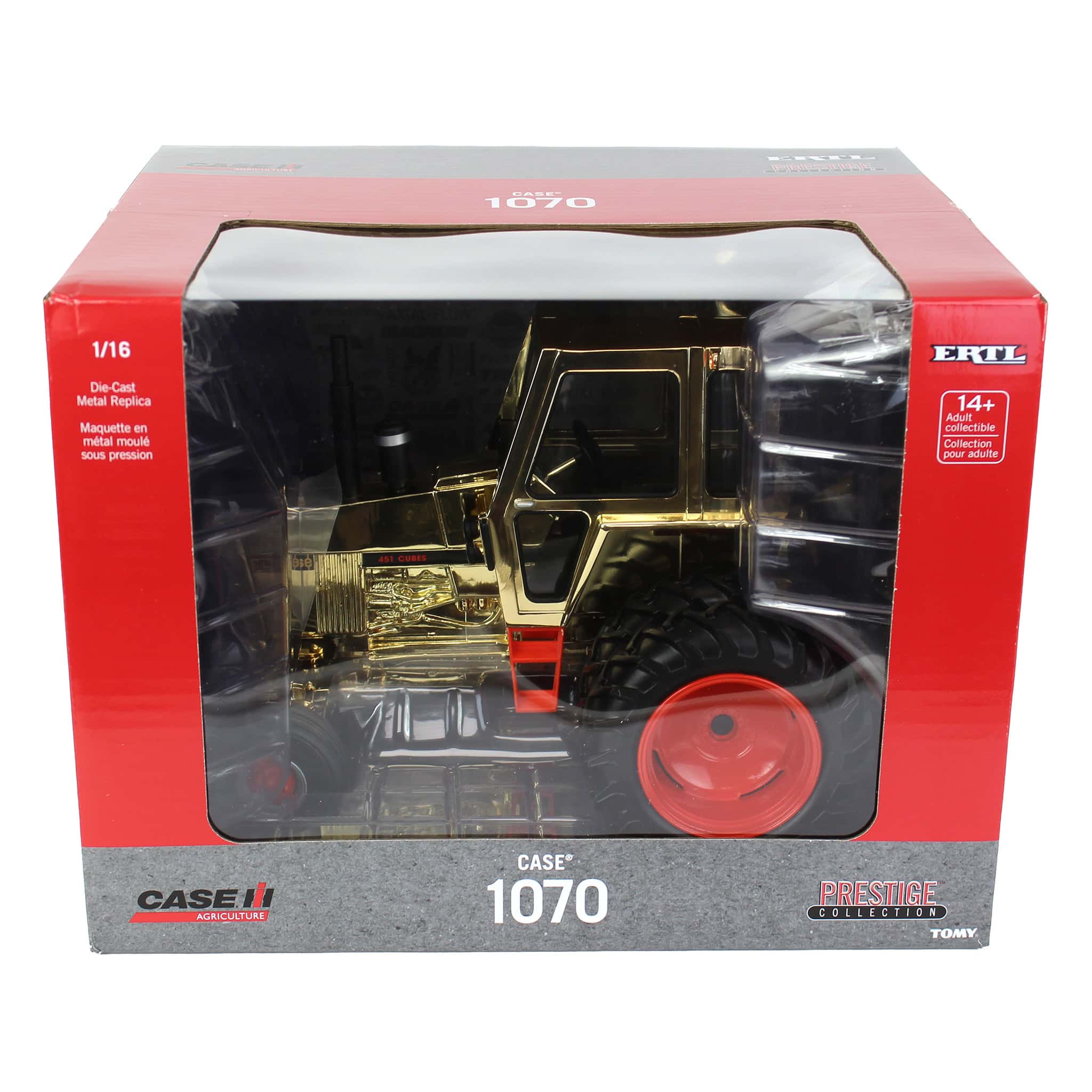 Chrome Set of 2 ~ 1/16 Case 1070 2WD with Cab & Rear Duals, ERTL Prestige Collection Limited Edition - Image 2
