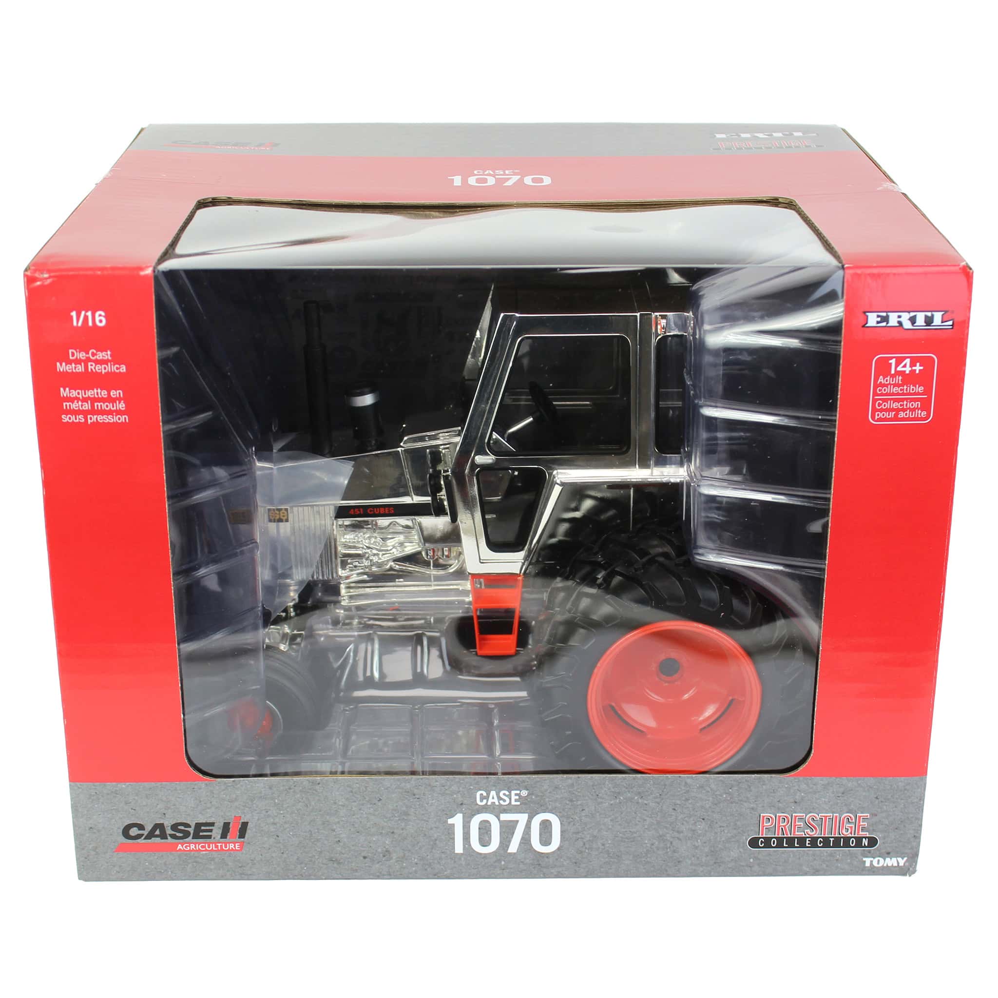 Chrome Set of 2 ~ 1/16 Case 1070 2WD with Cab & Rear Duals, ERTL Prestige Collection Limited Edition - Image 3