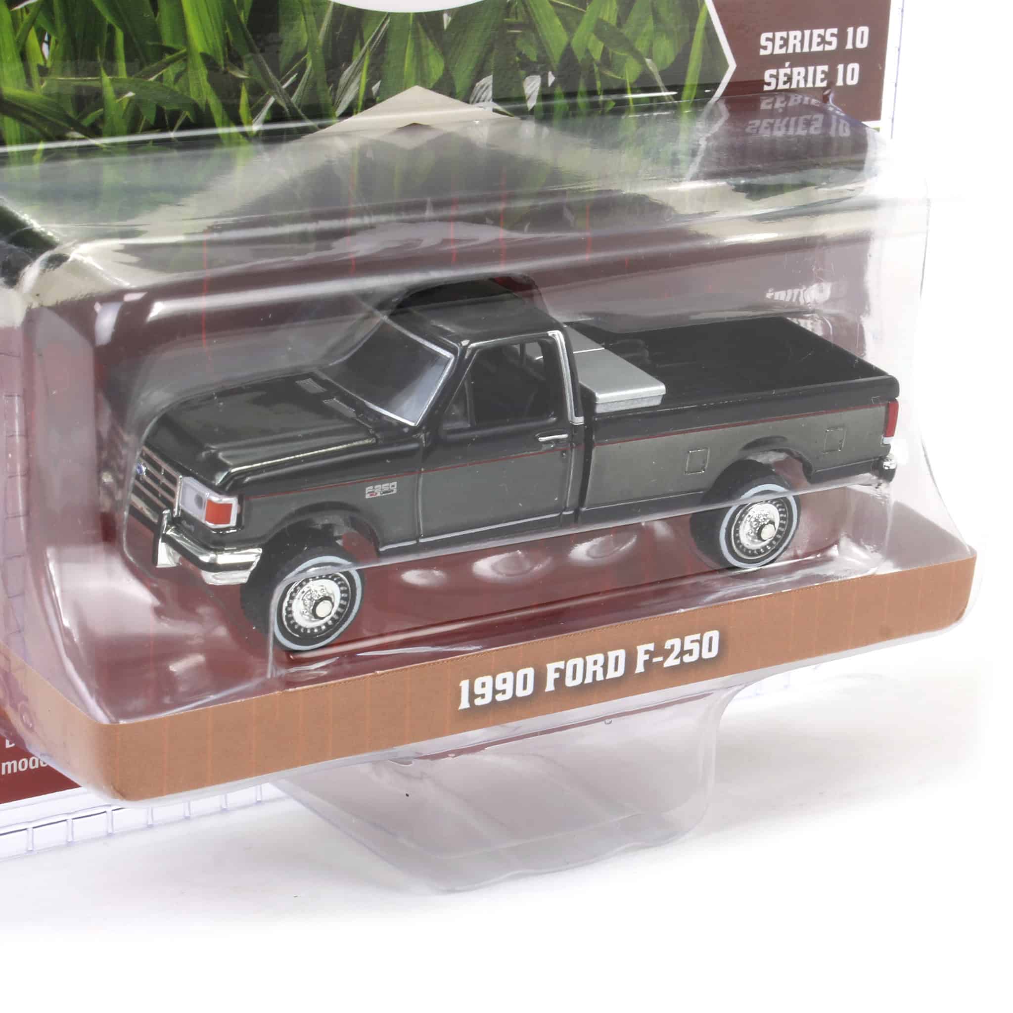 Black Chrome Super Chase ~ 1/64 1990 Ford F-250 with Tool Box, Down on the Farm Series 10 - Image 2