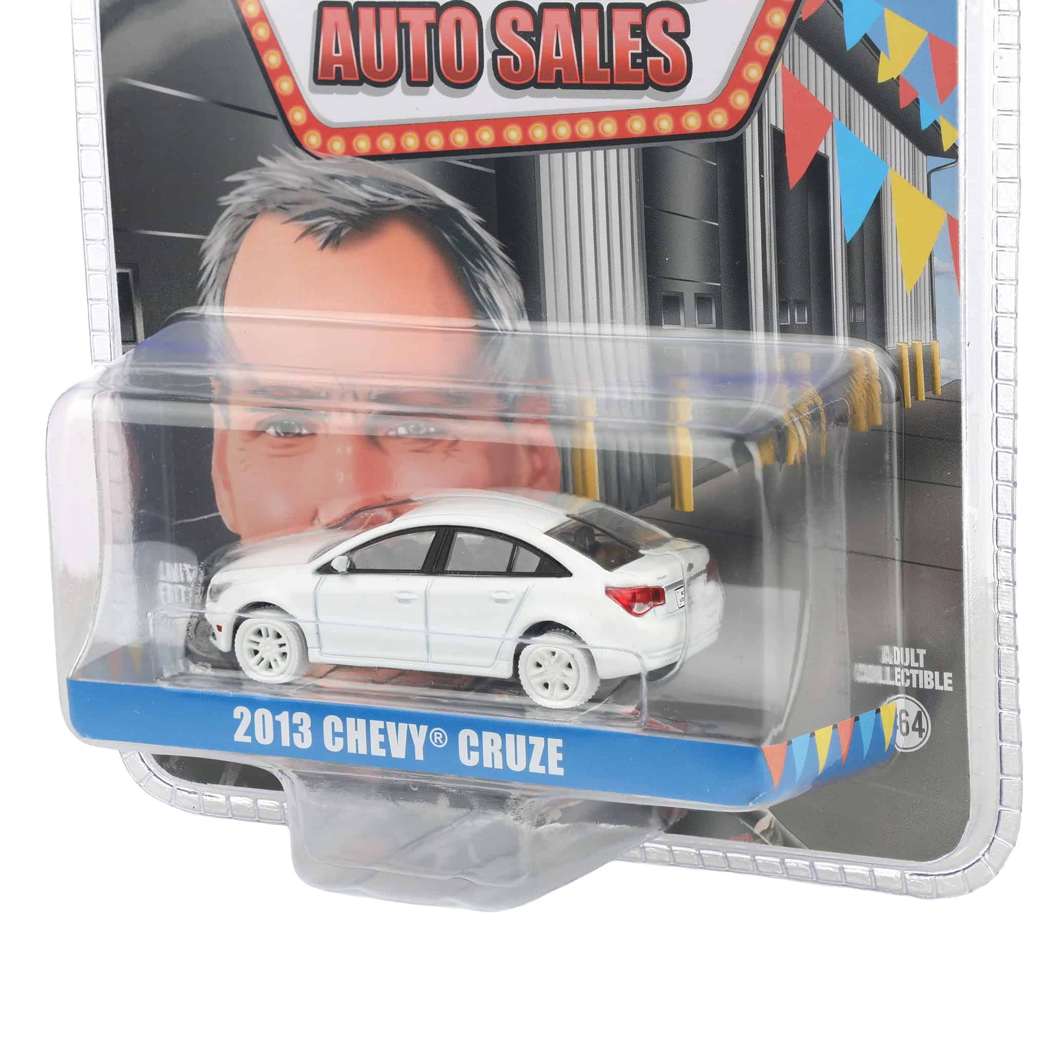 Color Wash Chase Unit ~ 1/64 2013 Chevy Cruze, White, Rick's Auto Sales, LP Diecast Exclusive - Image 3