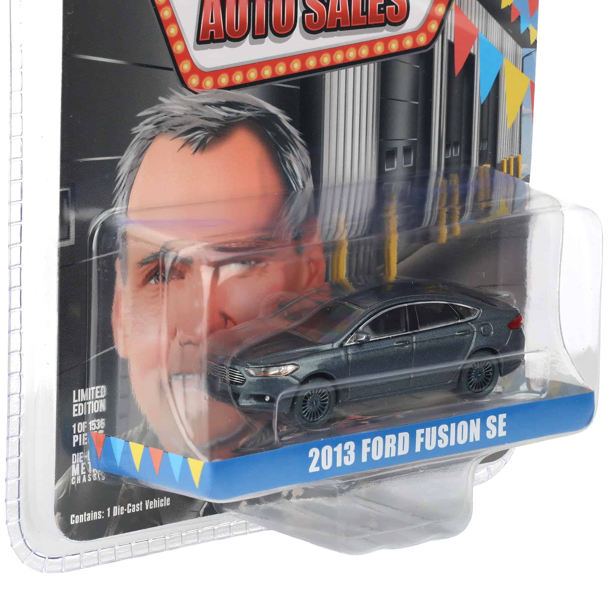 Color Wash Chase Unit ~ 1/64 2013 Ford Fusion SE, Gray, Rick's Auto Sales, LP Diecast Exclusive - Image 2