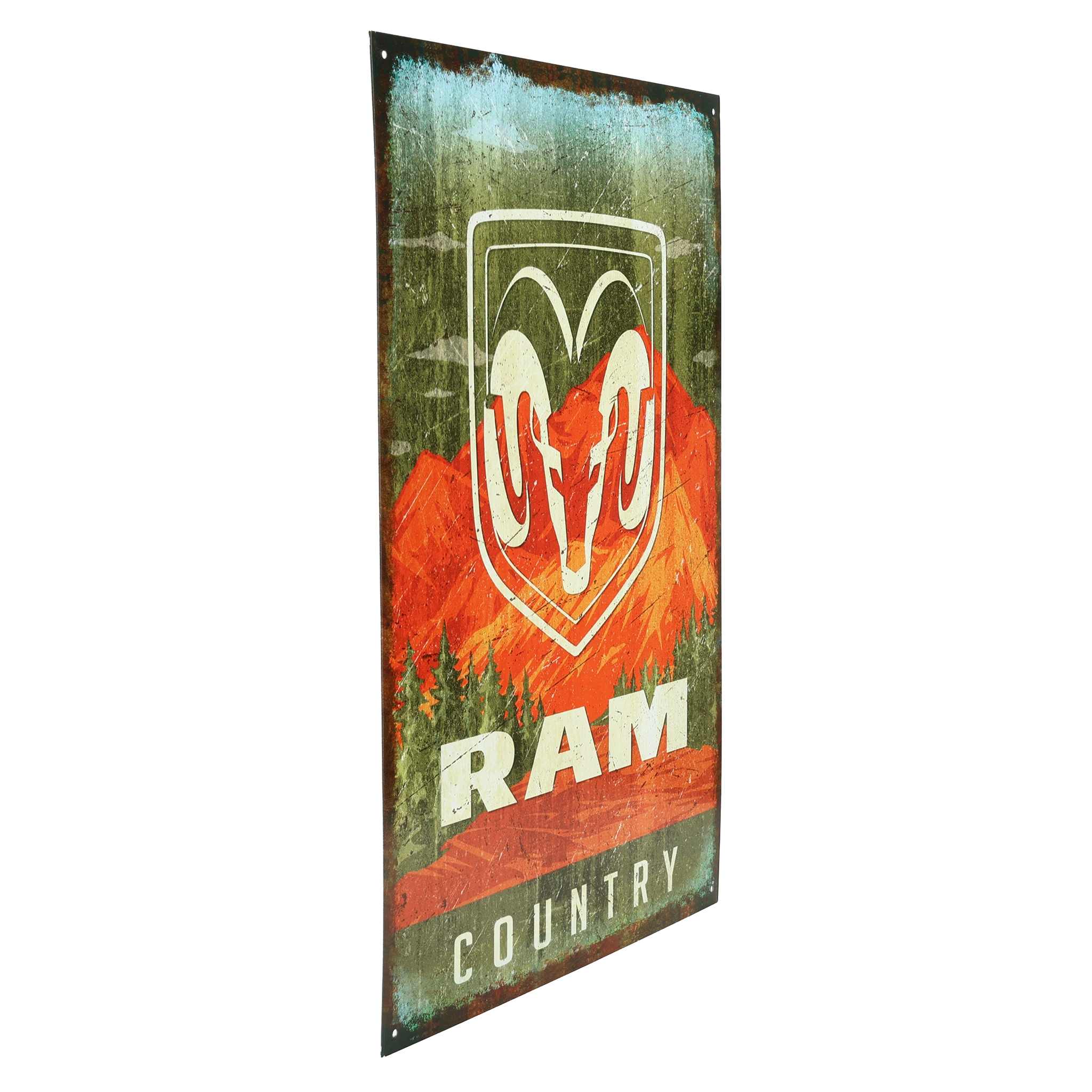 Dodge RAM Country Mountain Scene 16" x 12.5" Tin Sign - Image 2