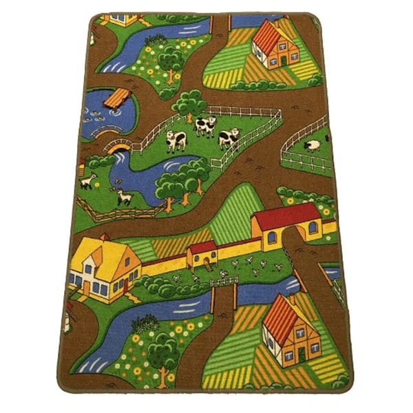 Double-Sided Farm & Street Play Carpet, 32in x 47in - Image 2