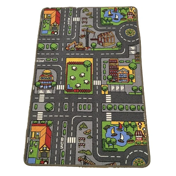 Double-Sided Farm & Street Play Carpet, 32in x 47in - Image 3