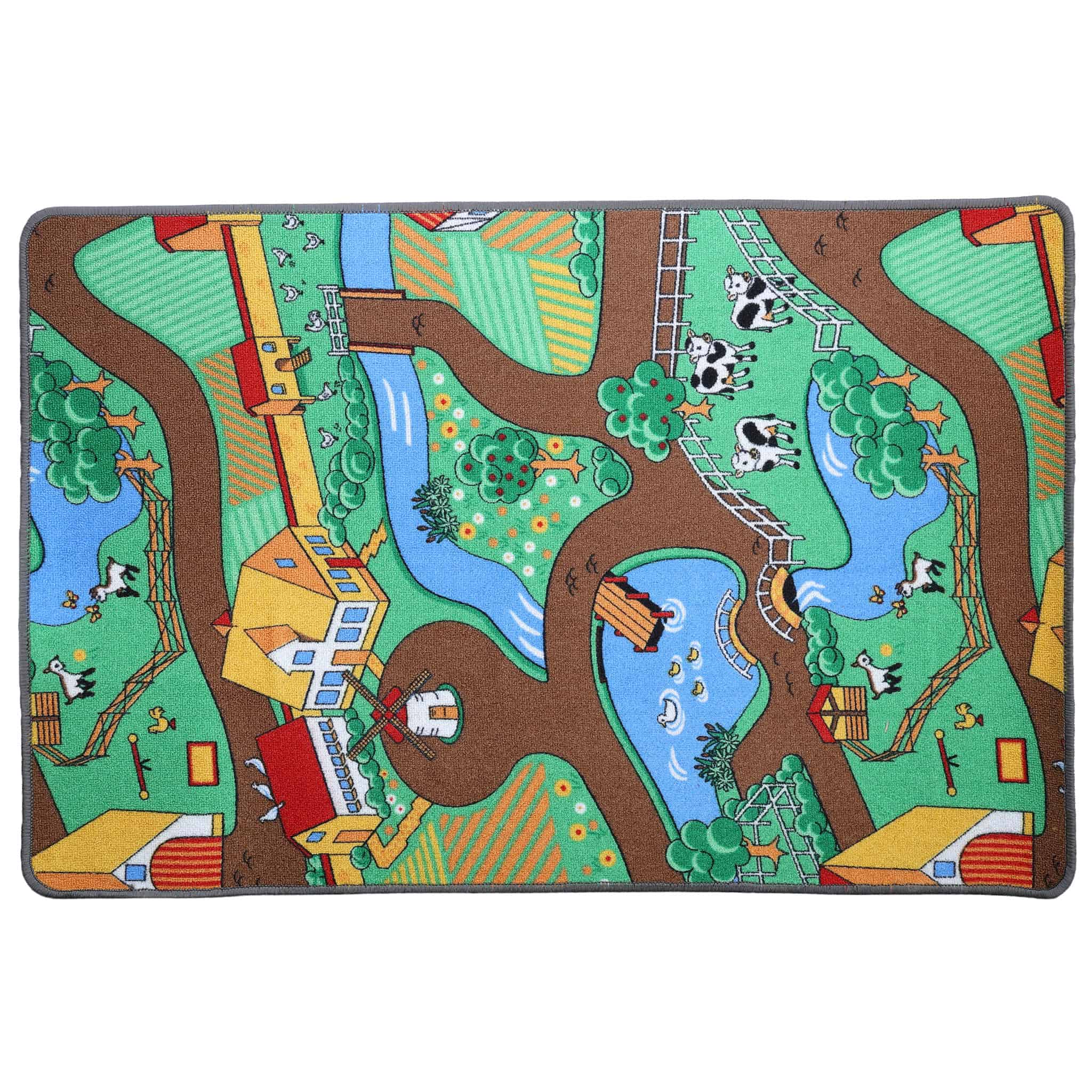Double-Sided Farm & Street Play Carpet, 32in x 47in - Image 4