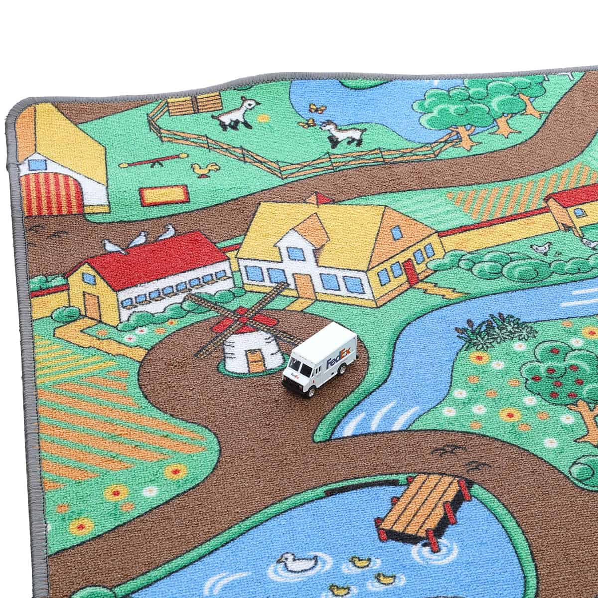Double-Sided Farm & Street Play Carpet, 32in x 47in - Image 7