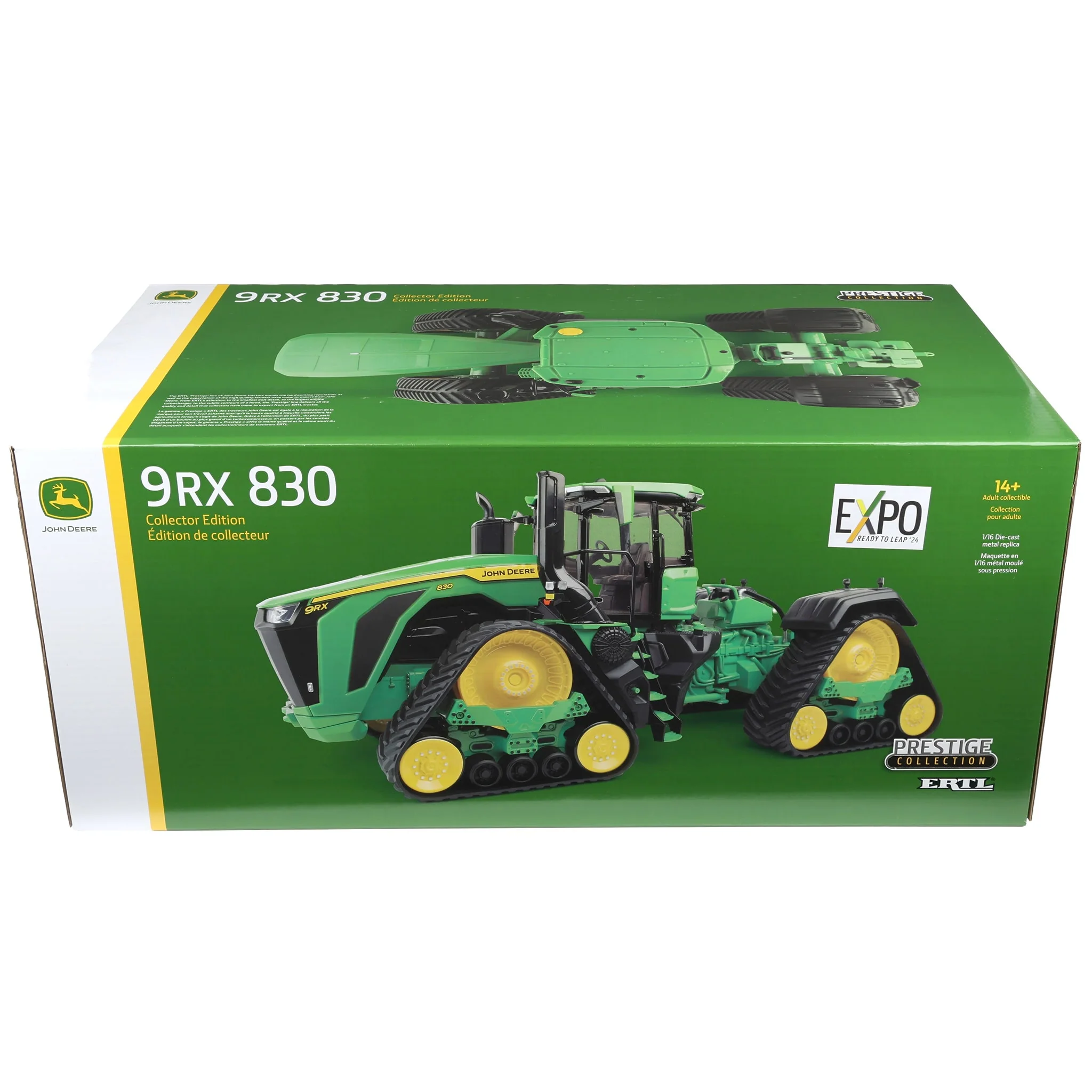EXPO Gold Chrome ~ 1/16 John Deere 9RX 830 Tractor, ERTL Prestige Collectors Edition - Image 6