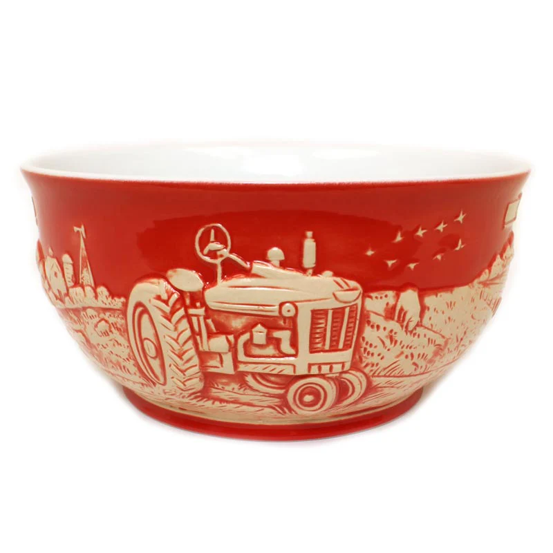 Farmall Large Raised-Relief Stoneware Bowl - Image 3