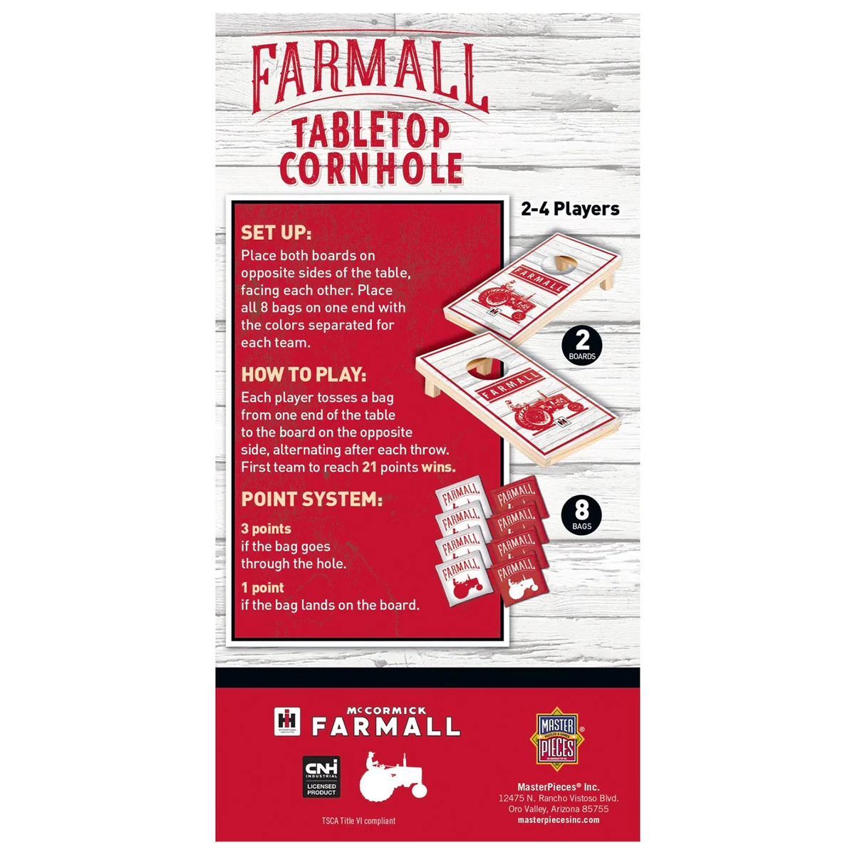 Farmall Tabletop Cornhole Game - Image 3