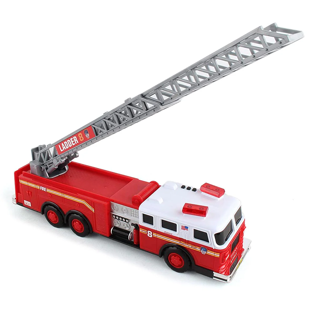FDNY Ladder Truck with Lights and Sounds, 13in Long! - Image 3