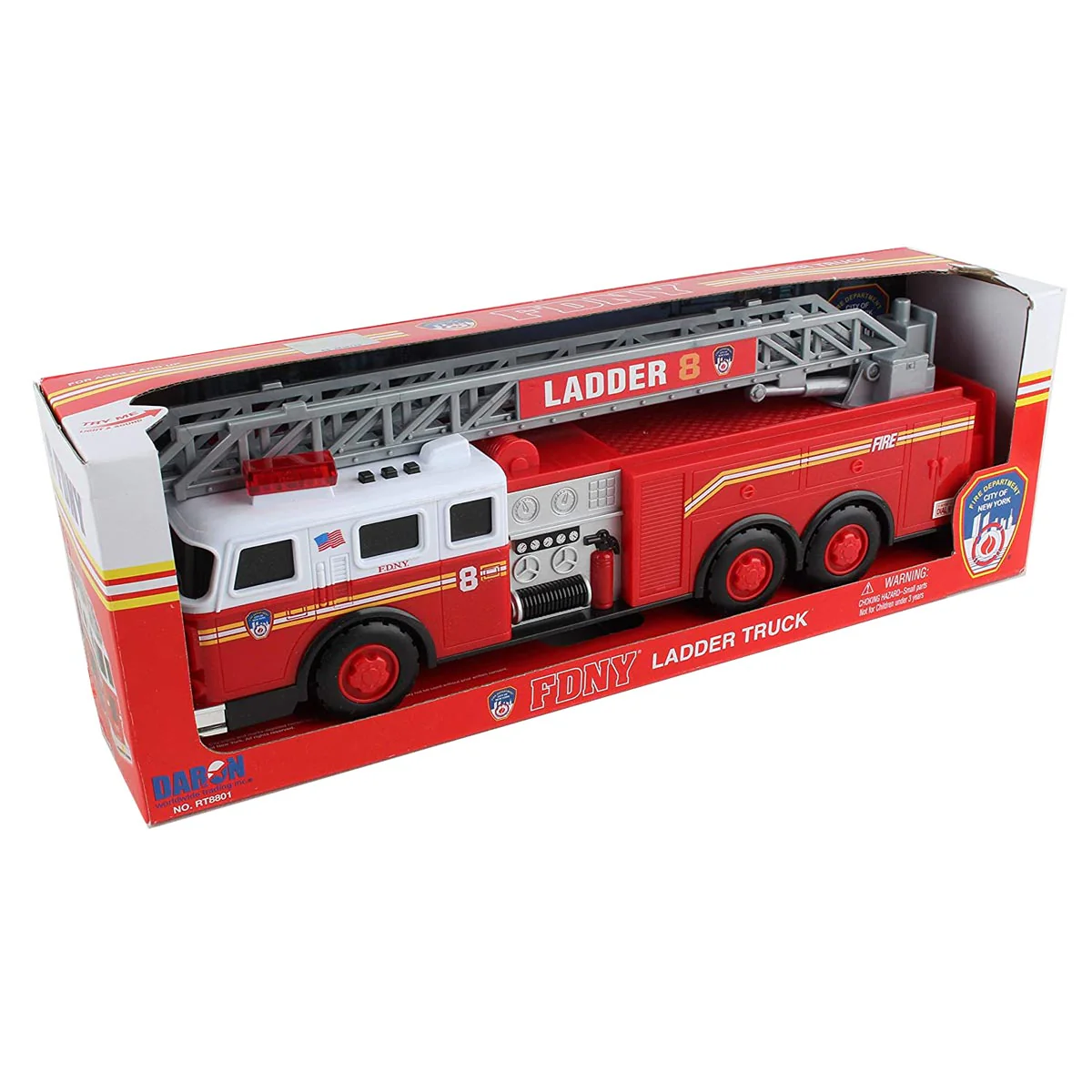 FDNY Ladder Truck with Lights and Sounds, 13in Long! - Image 5