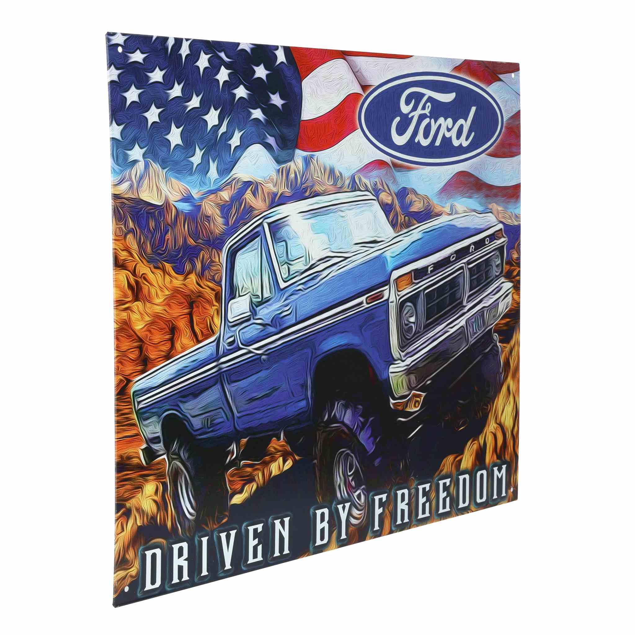 Ford Driven By Freedom Artwork Tin Sign 16" x 12.5" - Image 2