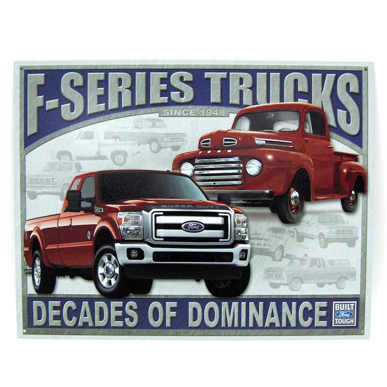 Ford F-Series Trucks Tin Sign, 12in x 16in