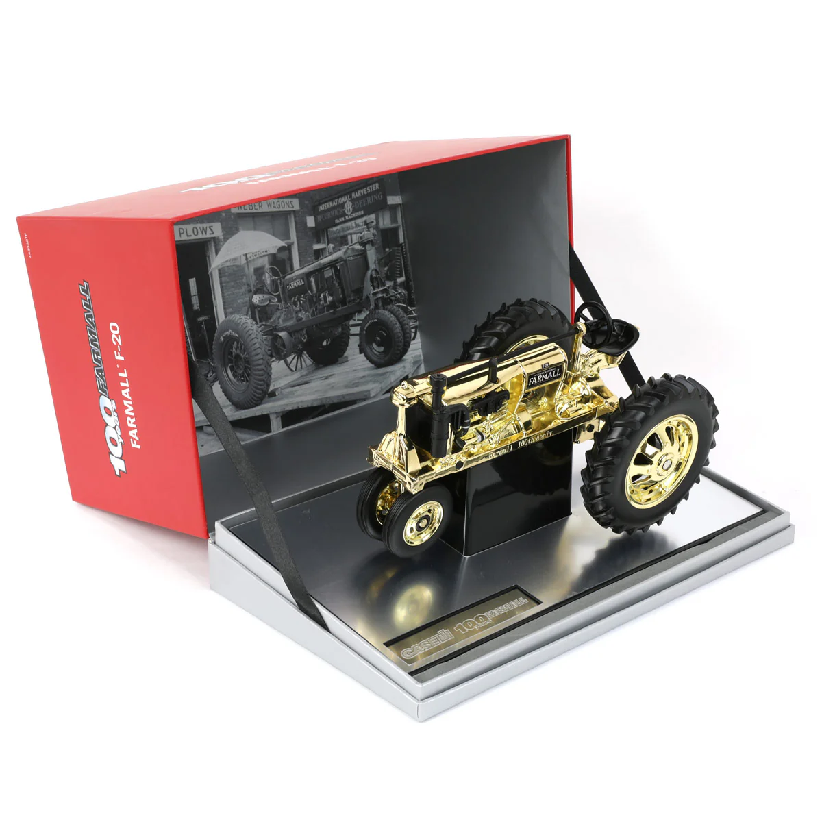 Gold Chrome ~ 1/16 Limited Edition Farmall F-20 Tractor by ERTL, Farmall 100th Anniversary Edition