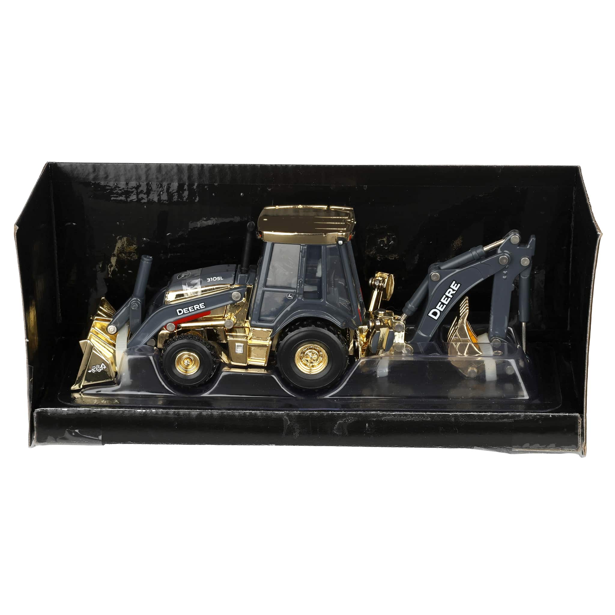 Gold Chrome ~ 1/50 John Deere 310SL Backhoe Loader, ERTL Prestige Collection - Image 2