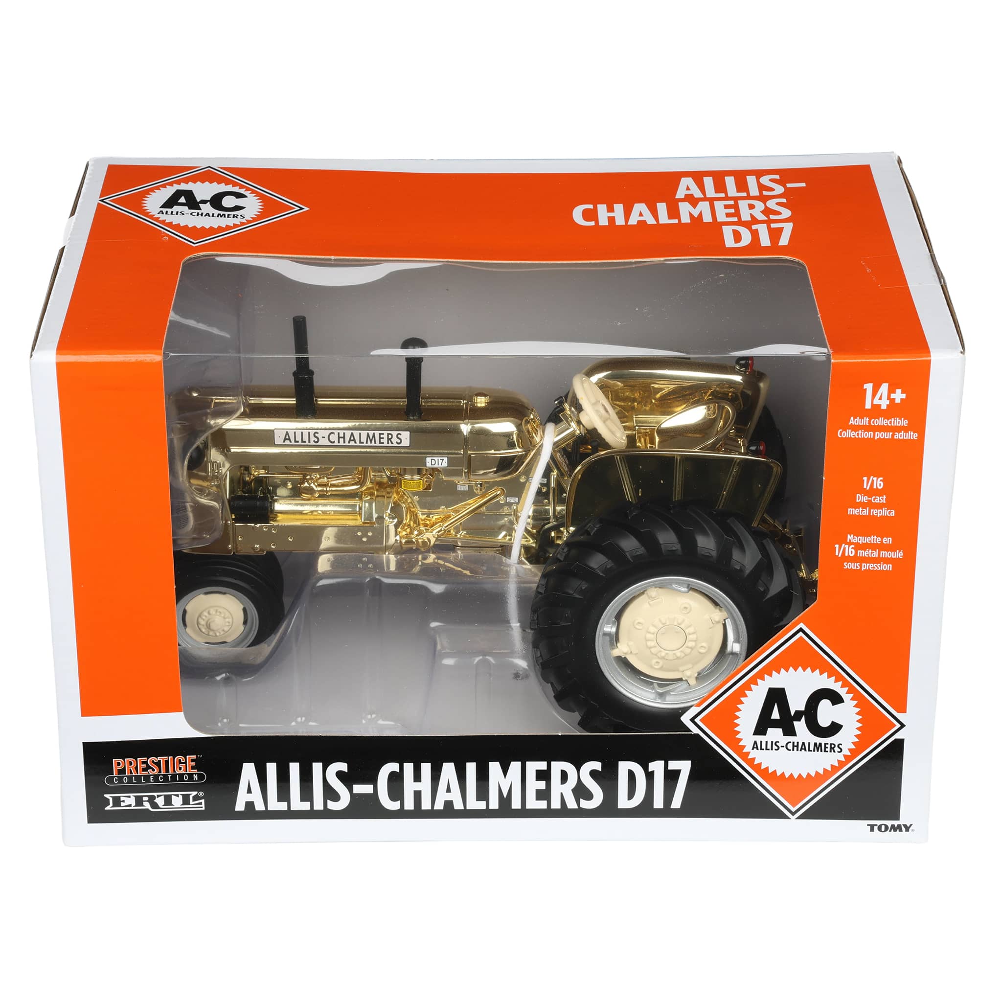 Gold Chrome Chase Unit ~ 1/16 Allis Chalmers D-17 "Series 2" Tractor with Narrow Front, ERTL Prestige Collection - Image 2