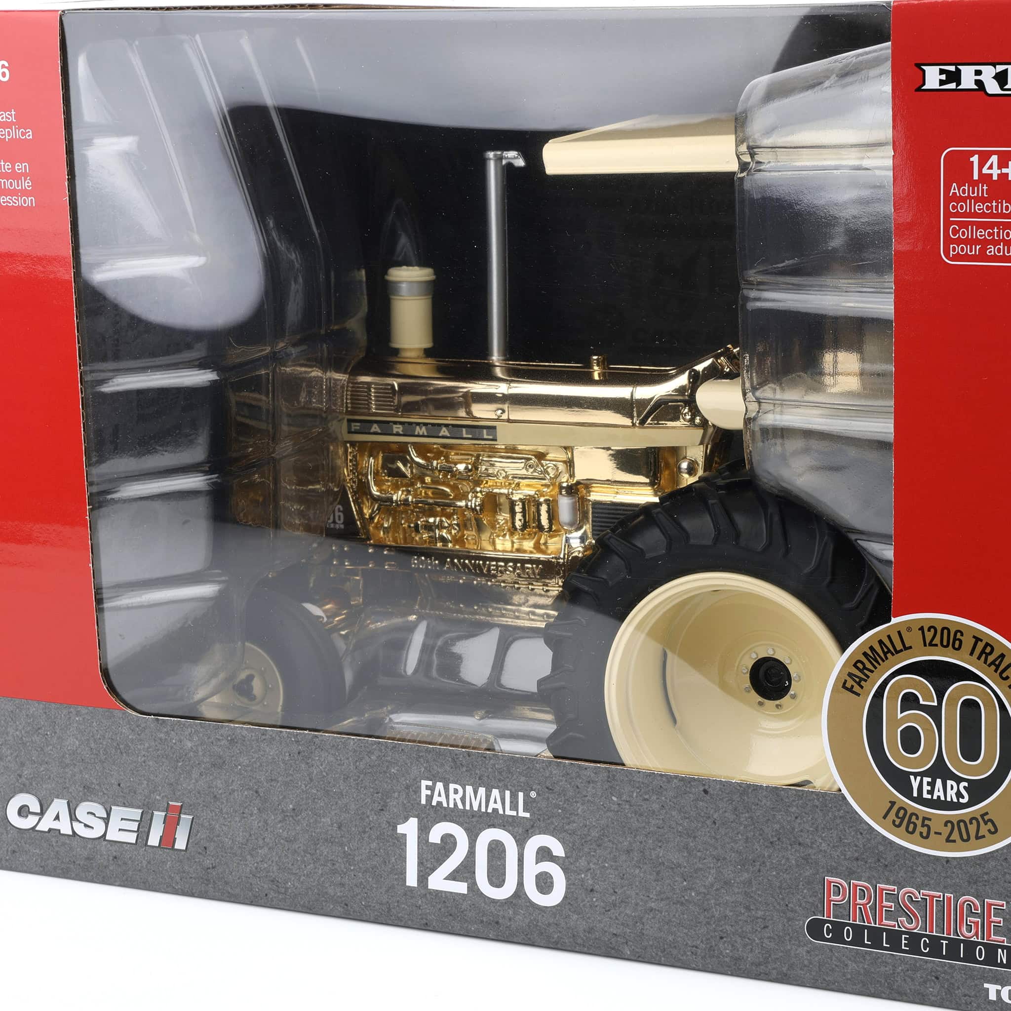 Gold Chrome Chase Unit ~ 1/16 Farmall 1206 Tractor with Rear Duals by ERTL, 60th Anniversary Limited Edition - Image 2