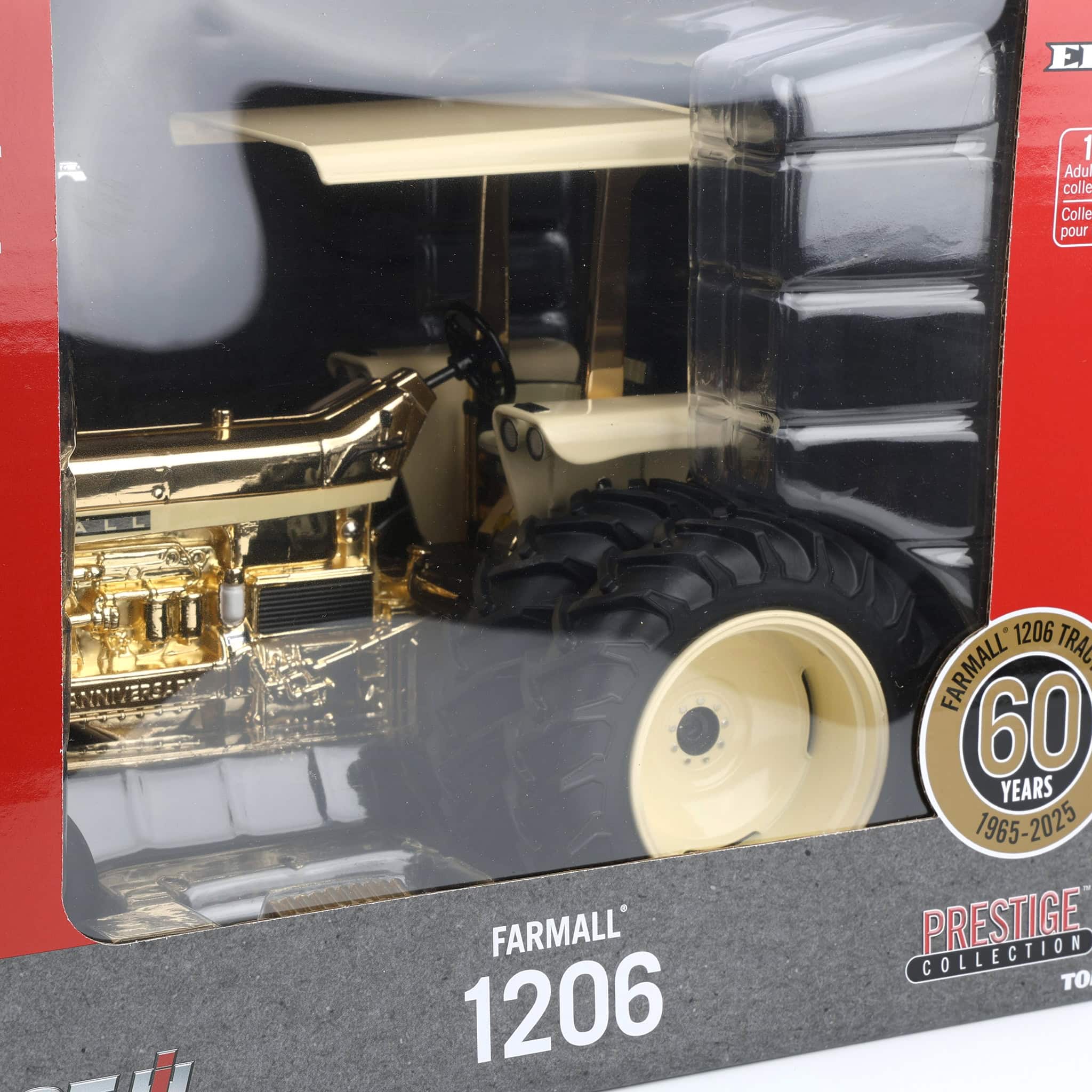 Gold Chrome Chase Unit ~ 1/16 Farmall 1206 Tractor with Rear Duals by ERTL, 60th Anniversary Limited Edition - Image 3