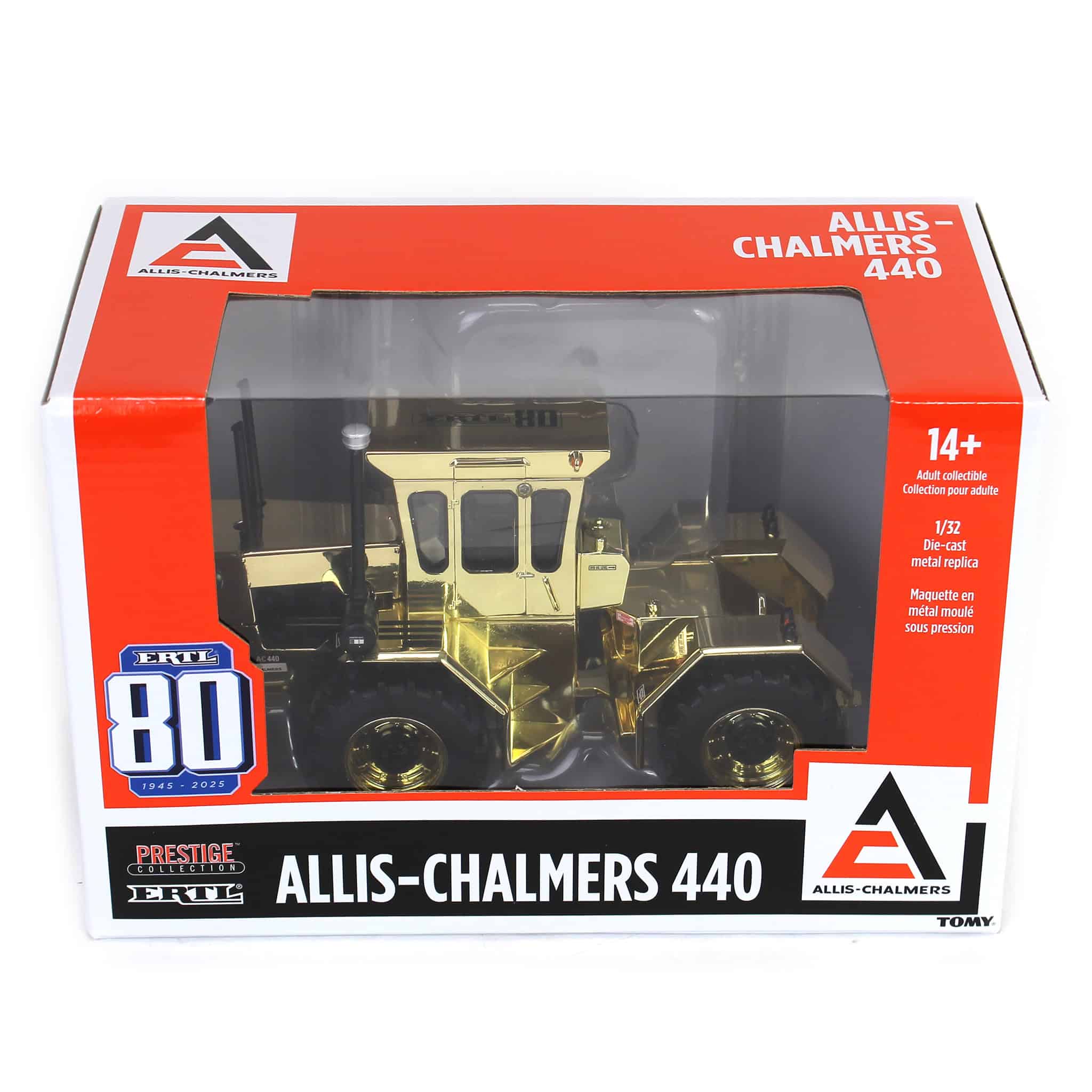 Gold Chrome Chase Unit ~ 1/32 Allis Chalmers 440 4WD Tractor, ERTL 80th Anniversary, Prestige Collection - Image 2