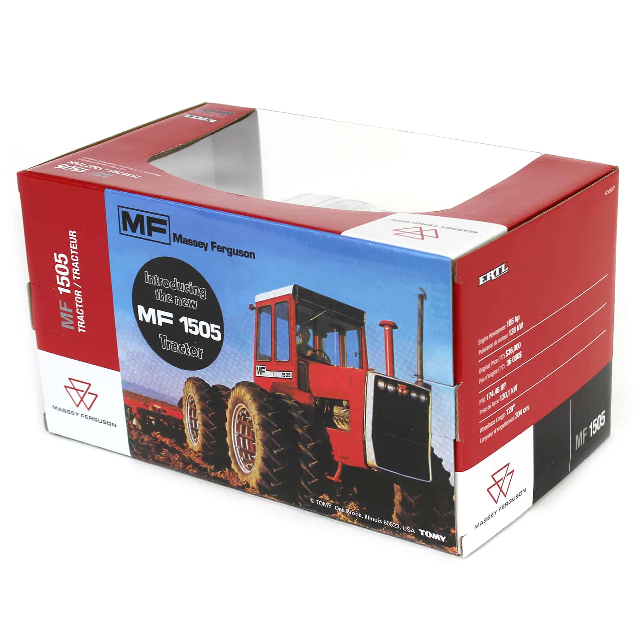 Gold Chrome Chase Unit ~ 1/32 Massey Ferguson 1505 Tractor, 50th Anniversary Edition, ERTL Prestige Collection - Image 3