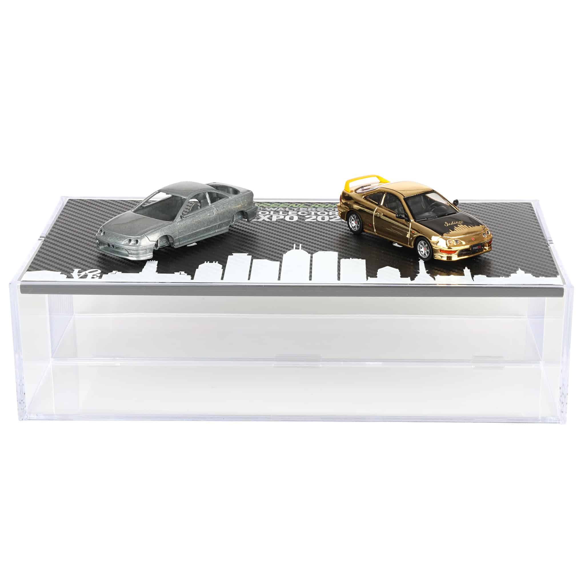 Gold Chrome Chase Unit ~ 1/64 2000 Honda Integra Type R Export Version Raw Casting Dual Pack, 2025 GreenLight Waltersons Product Expo Dinner Exclusive - Image 2