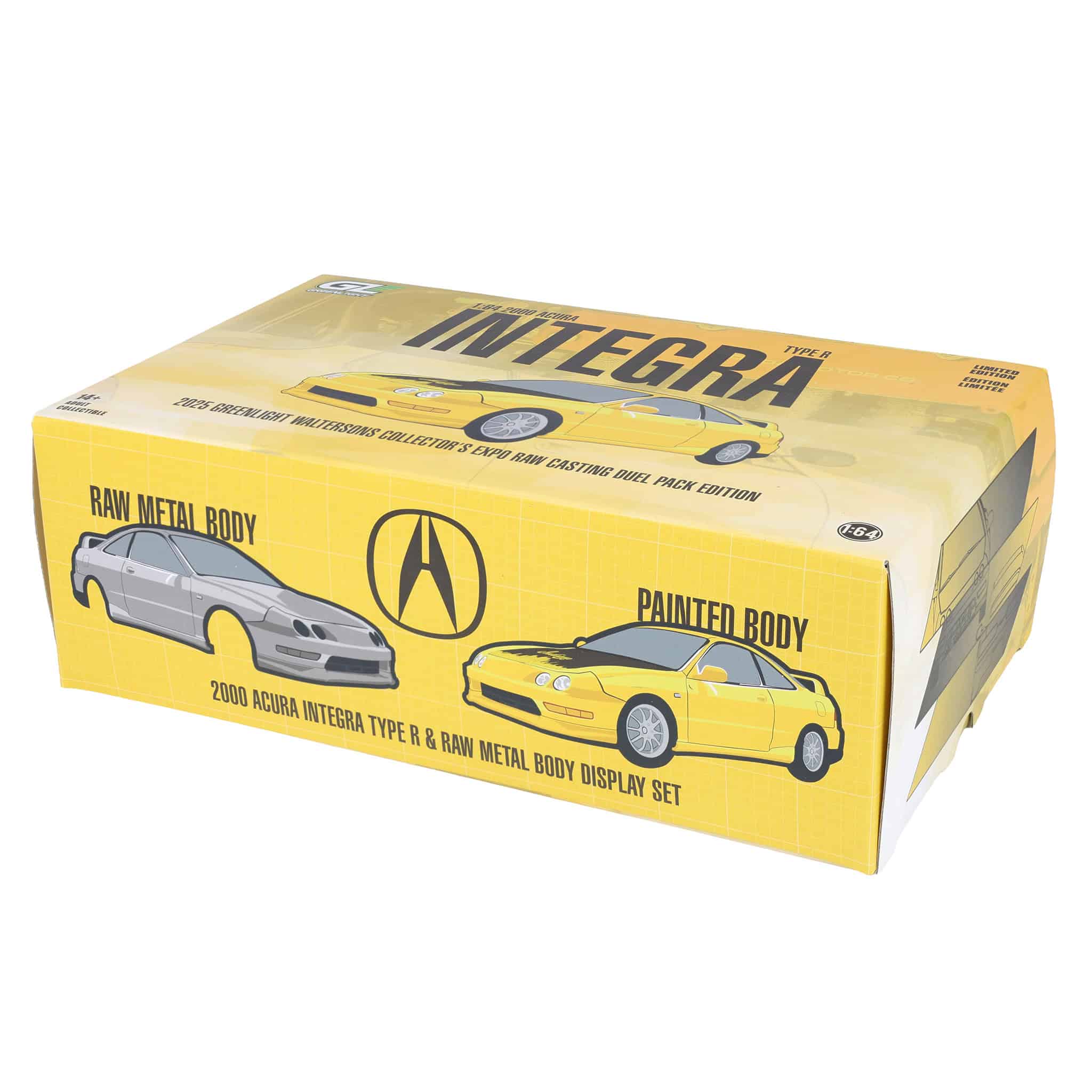 Gold Chrome Chase Unit ~ 1/64 2000 Honda Integra Type R Export Version Raw Casting Dual Pack, 2025 GreenLight Waltersons Product Expo Dinner Exclusive - Image 3