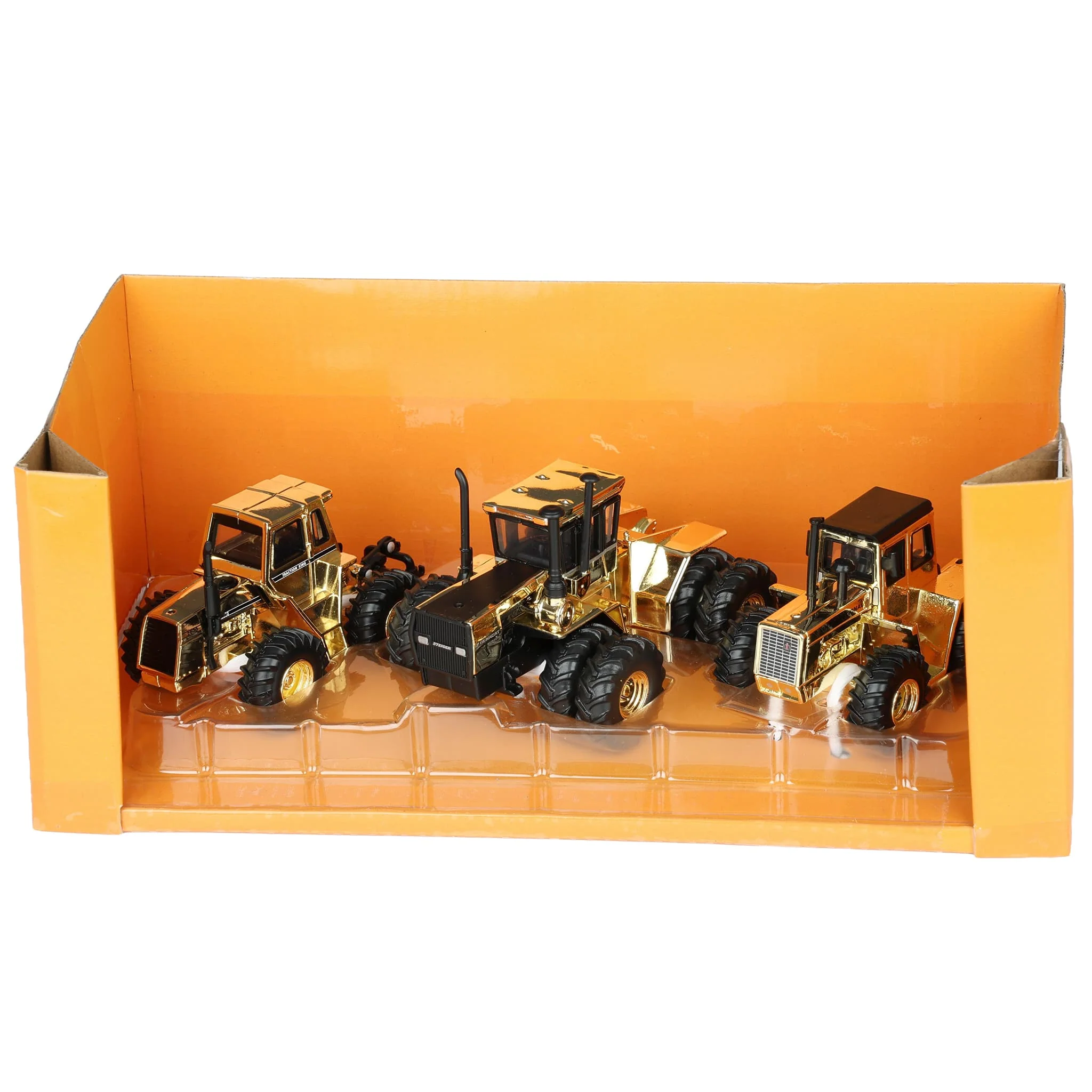 Gold Chrome Set ~ 1/64 Case, International & Steiger Tractors by ERTL, Toy Tractor Times 42nd Anniversary - Image 2