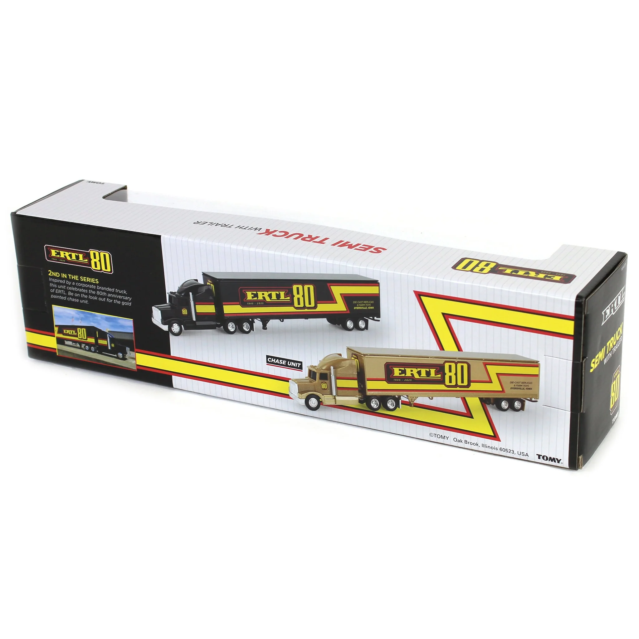 Gold Painted Chase Unit ~ 1/64 ERTL '80' Semi & Trailer, 80 Years of ERTL, 2nd in Series - Image 3
