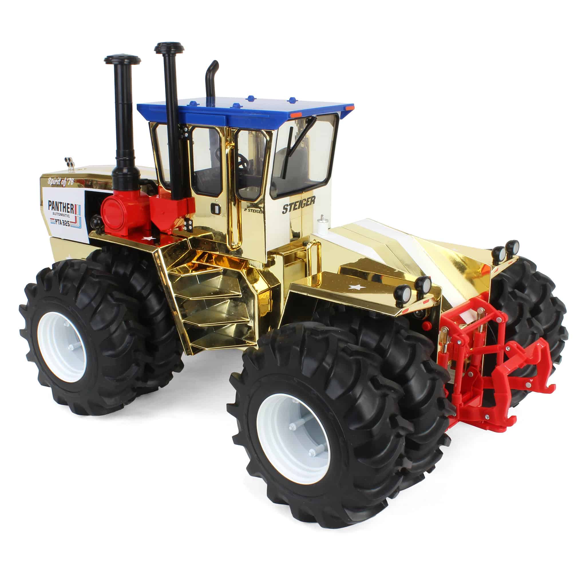 Gold & Silver Chrome Set ~ 1/16 Steiger PTA-325 "Stars N Stripes" 4WD Tractors with Duals, ERTL Prestige - Image 12