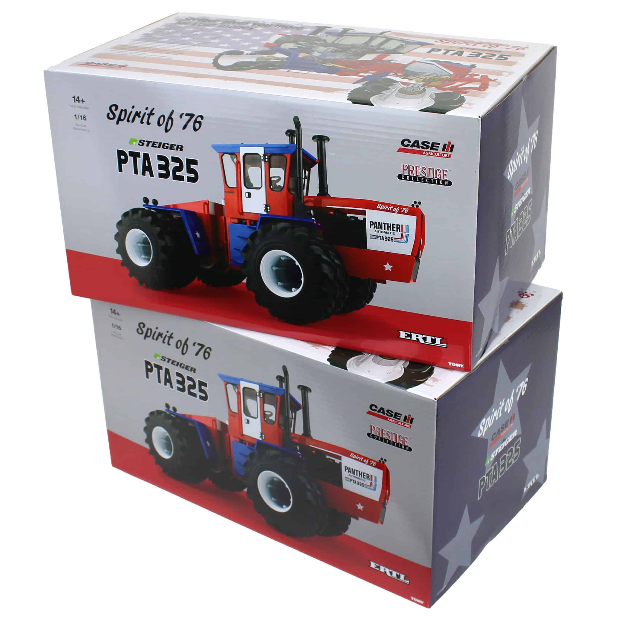 Gold & Silver Chrome Set ~ 1/16 Steiger PTA-325 "Stars N Stripes" 4WD Tractors with Duals, ERTL Prestige - Image 13