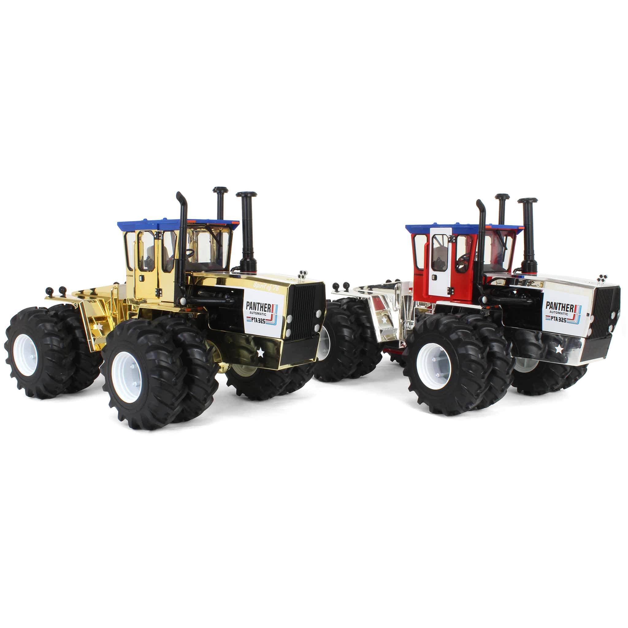 Gold & Silver Chrome Set ~ 1/16 Steiger PTA-325 "Stars N Stripes" 4WD Tractors with Duals, ERTL Prestige - Image 2