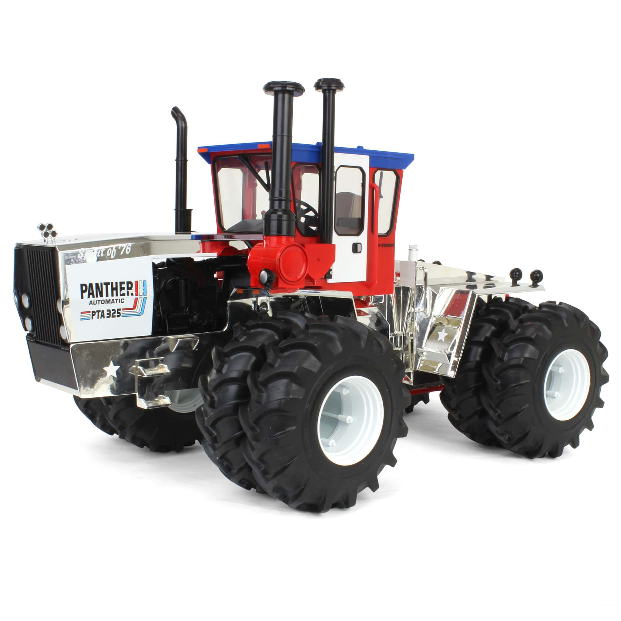 Gold & Silver Chrome Set ~ 1/16 Steiger PTA-325 "Stars N Stripes" 4WD Tractors with Duals, ERTL Prestige - Image 5