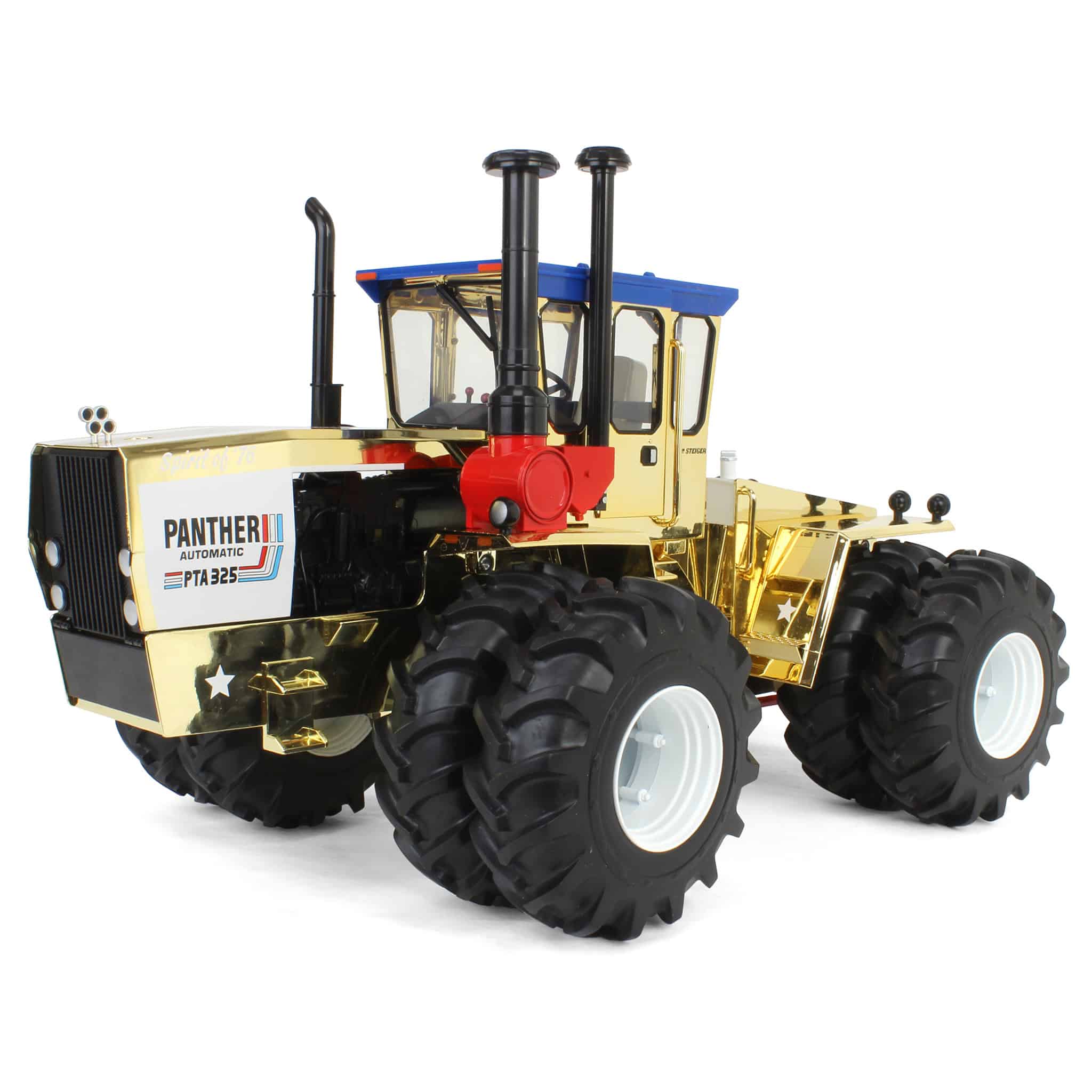 Gold & Silver Chrome Set ~ 1/16 Steiger PTA-325 "Stars N Stripes" 4WD Tractors with Duals, ERTL Prestige - Image 6