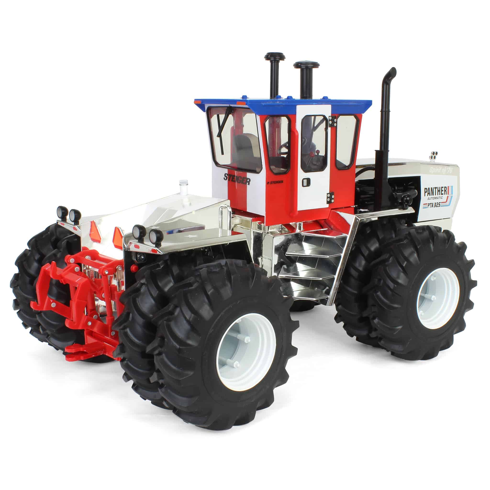 Gold & Silver Chrome Set ~ 1/16 Steiger PTA-325 "Stars N Stripes" 4WD Tractors with Duals, ERTL Prestige - Image 9