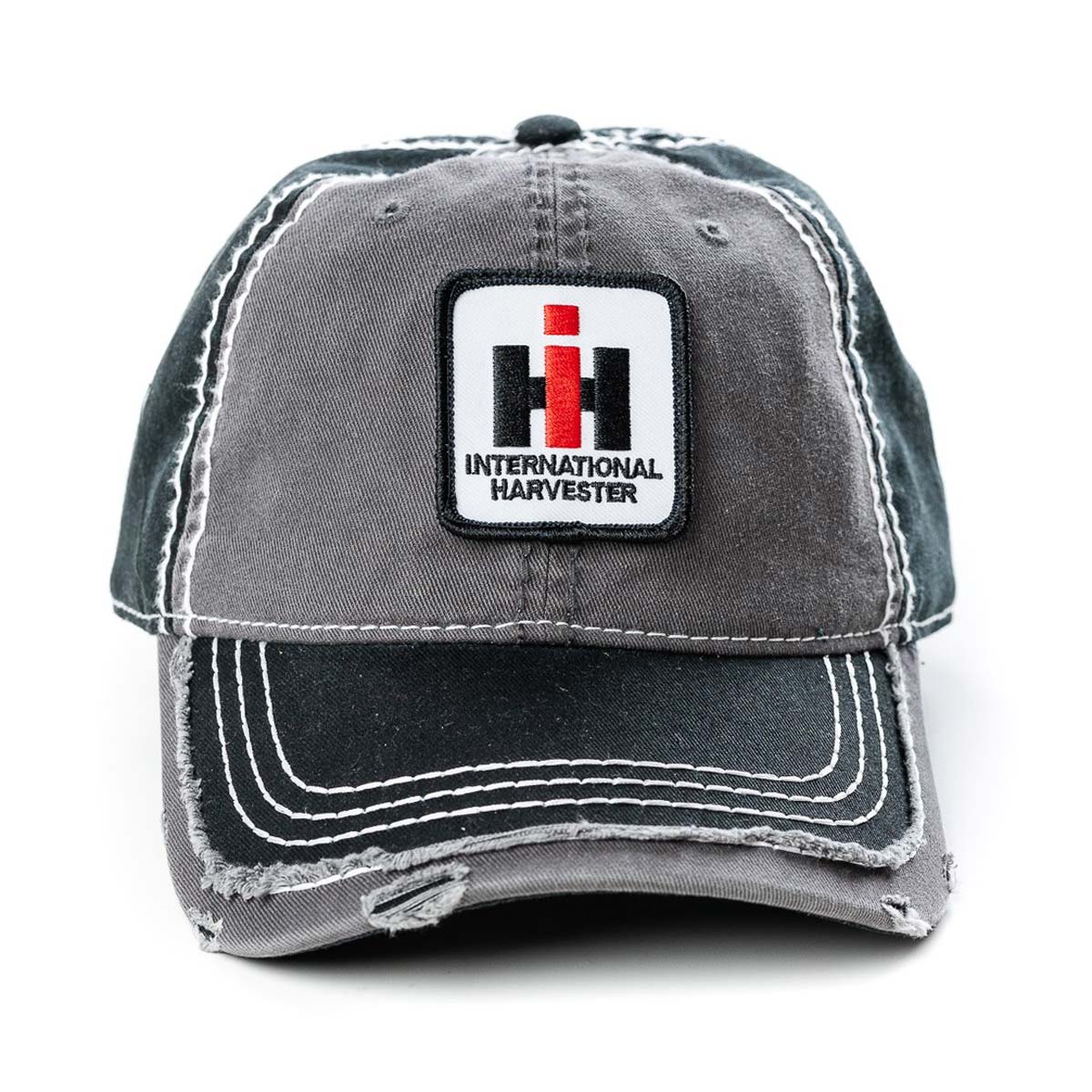 IH Logo Gray and Black Distressed Hat - Image 2