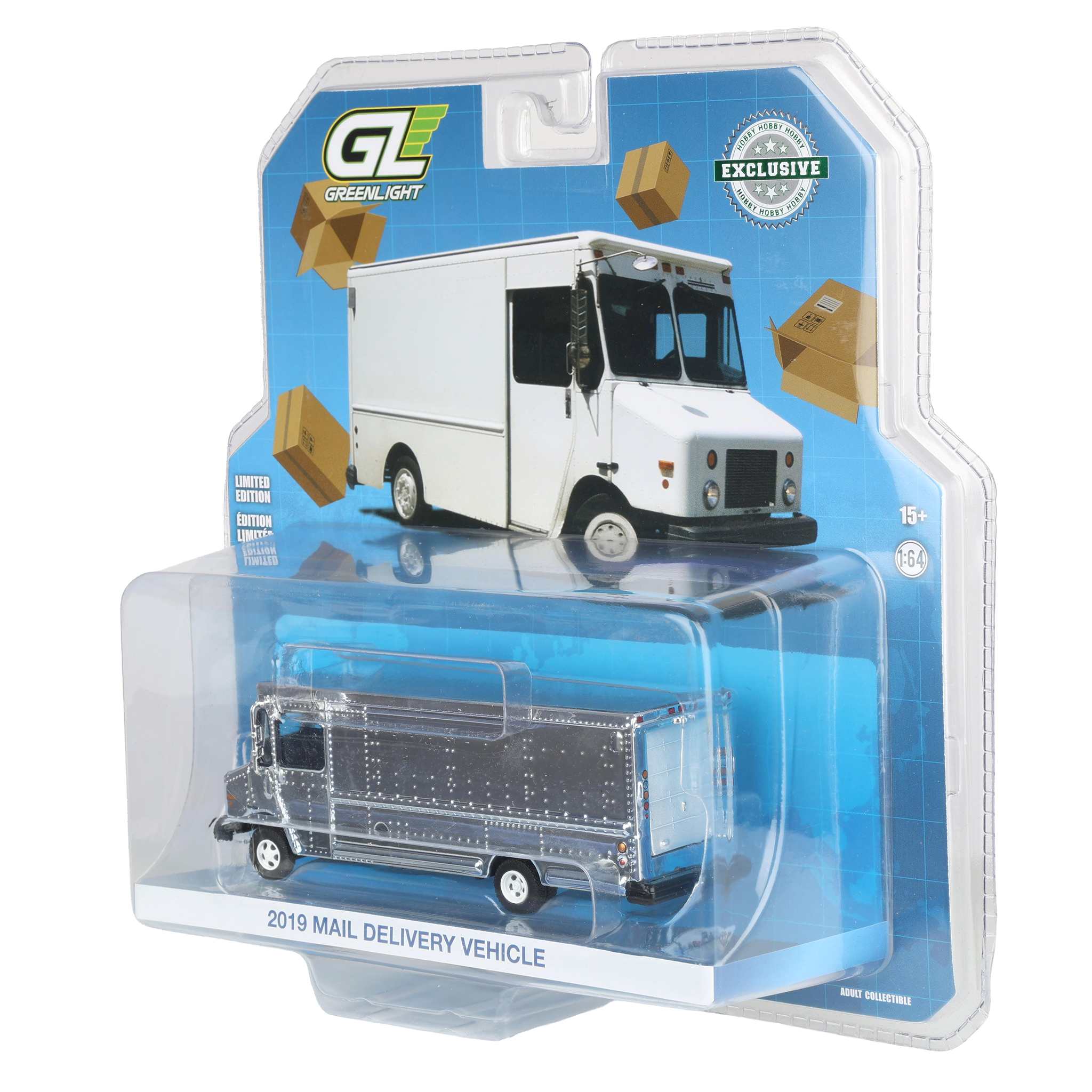 Gray Chrome Chase Unit ~ 1/64 2019 Mail Delivery Vehicle - Image 3