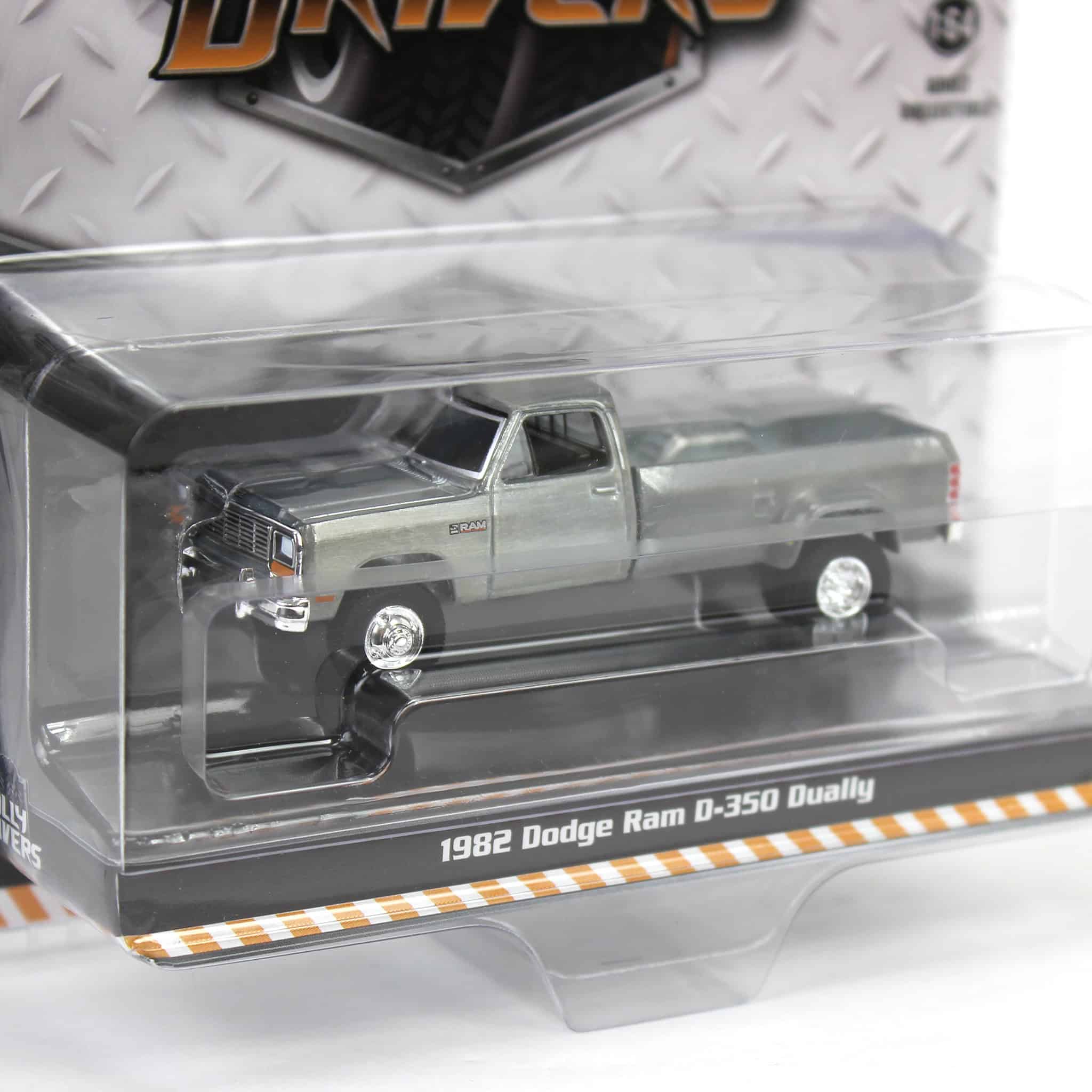 Raw Chase Unit ~ 1/64 1982 Dodge Ram D350 Dually, Construction Yellow, Dually Drivers Series 15 - Image 2