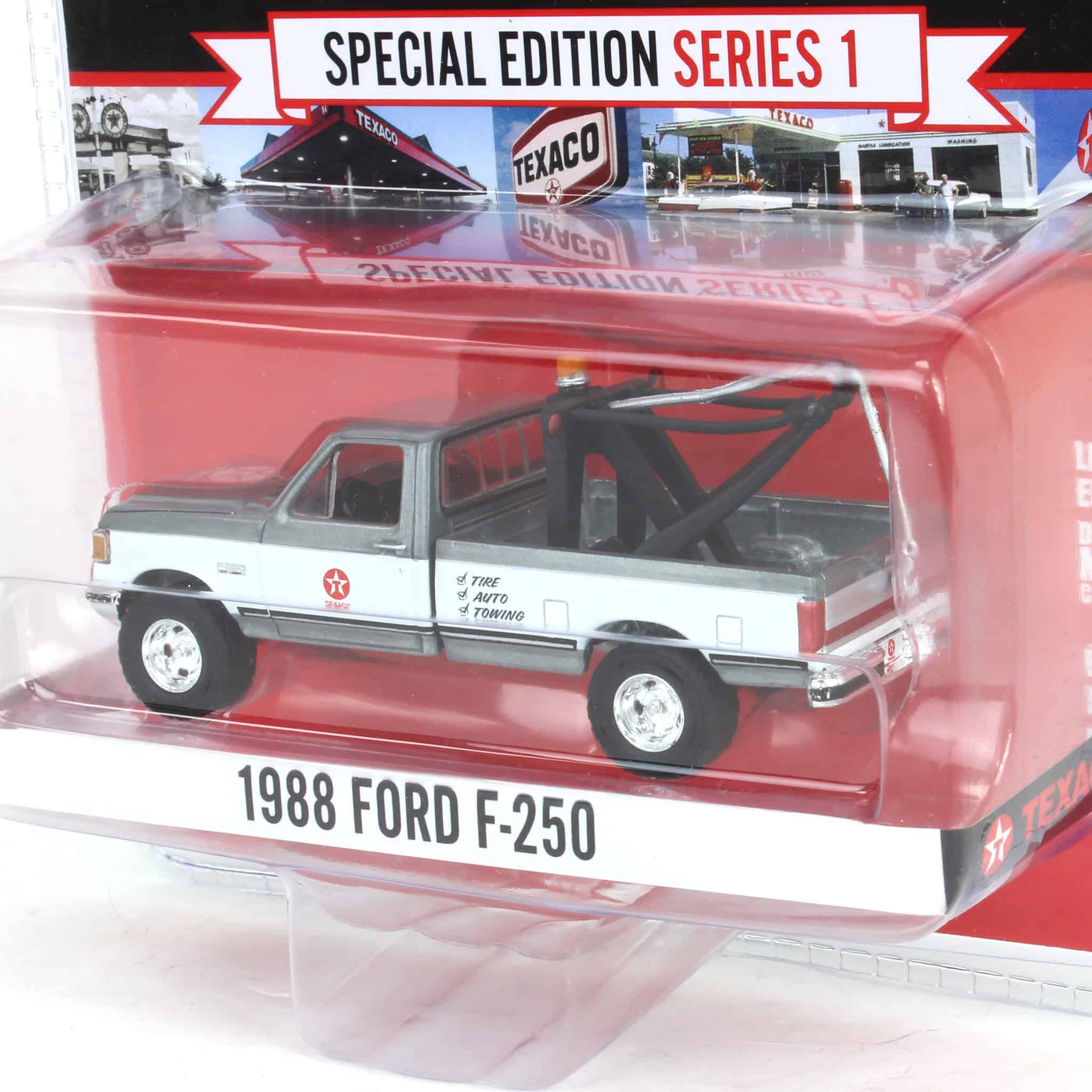 Raw Chase Unit ~ 1/64 1988 Ford F-250 with Drop-In Tow Hook, Texaco Special Edition Series 1 - Image 3