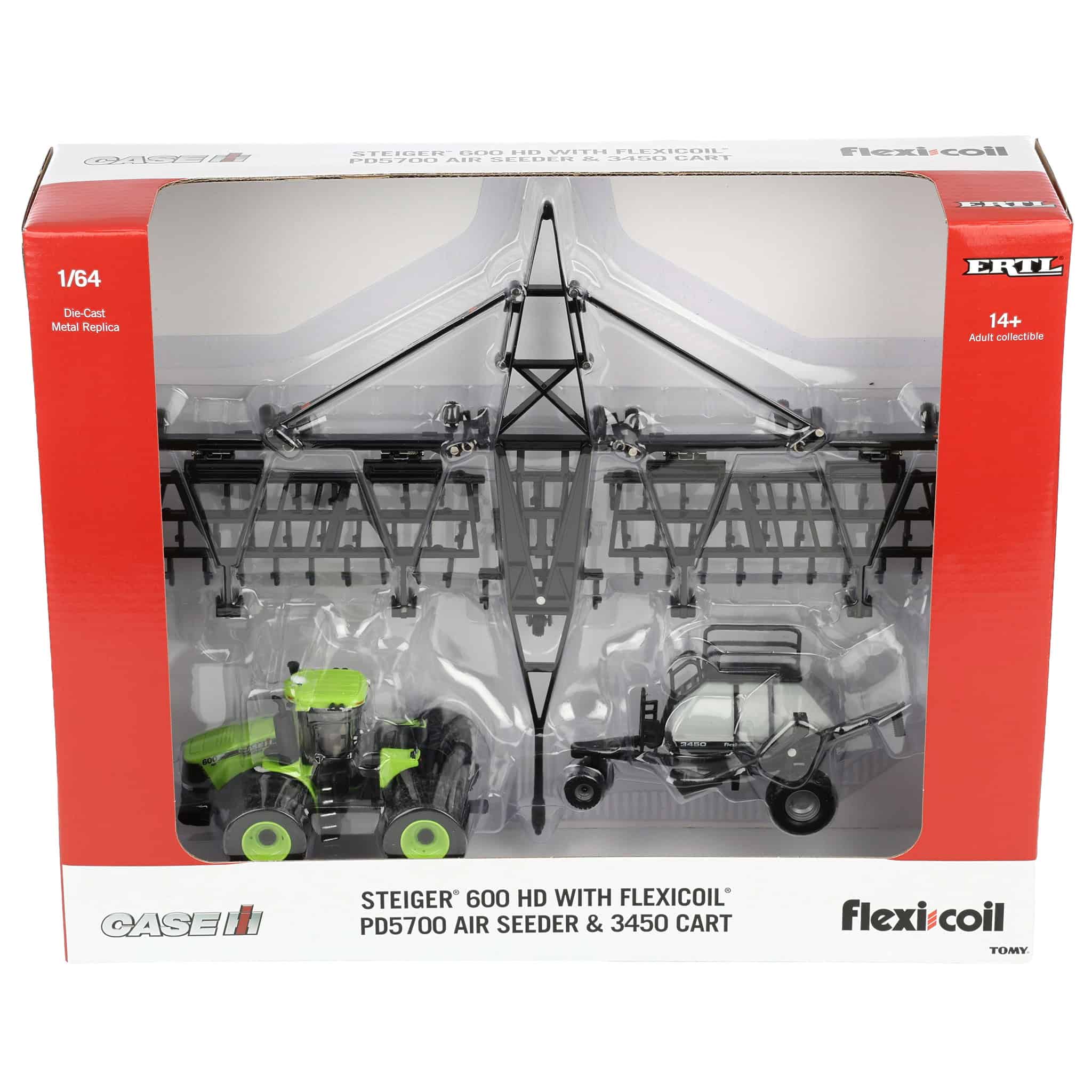 Steiger Green Chase Unit ~ 1/64 Case IH Steiger 600 HD Tractor with Flexi-Coil PD5700 Air Seeder & 3450 Cart, Outback Toys Exclusive - Image 9