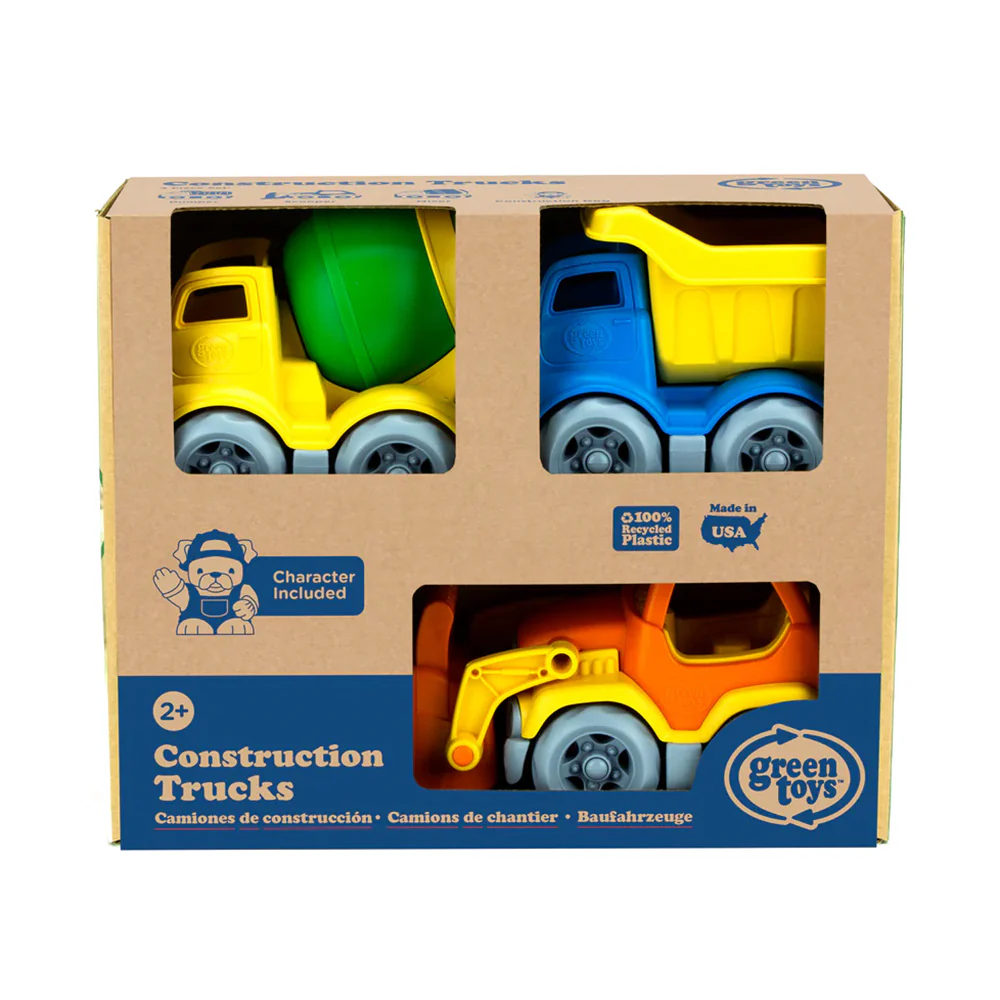 Green Toys Construction Trucks Set with Character Included - Image 5