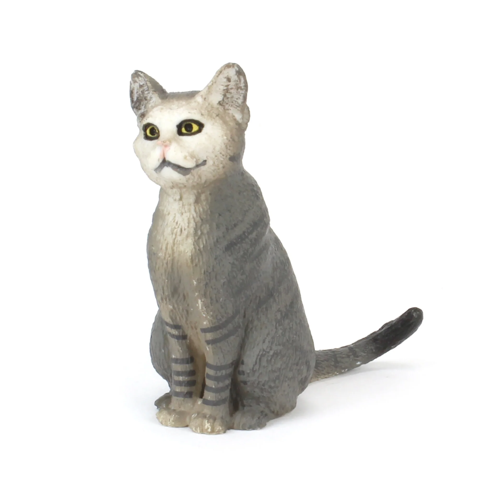 Grey Stripe Cat Sitting by Schleich