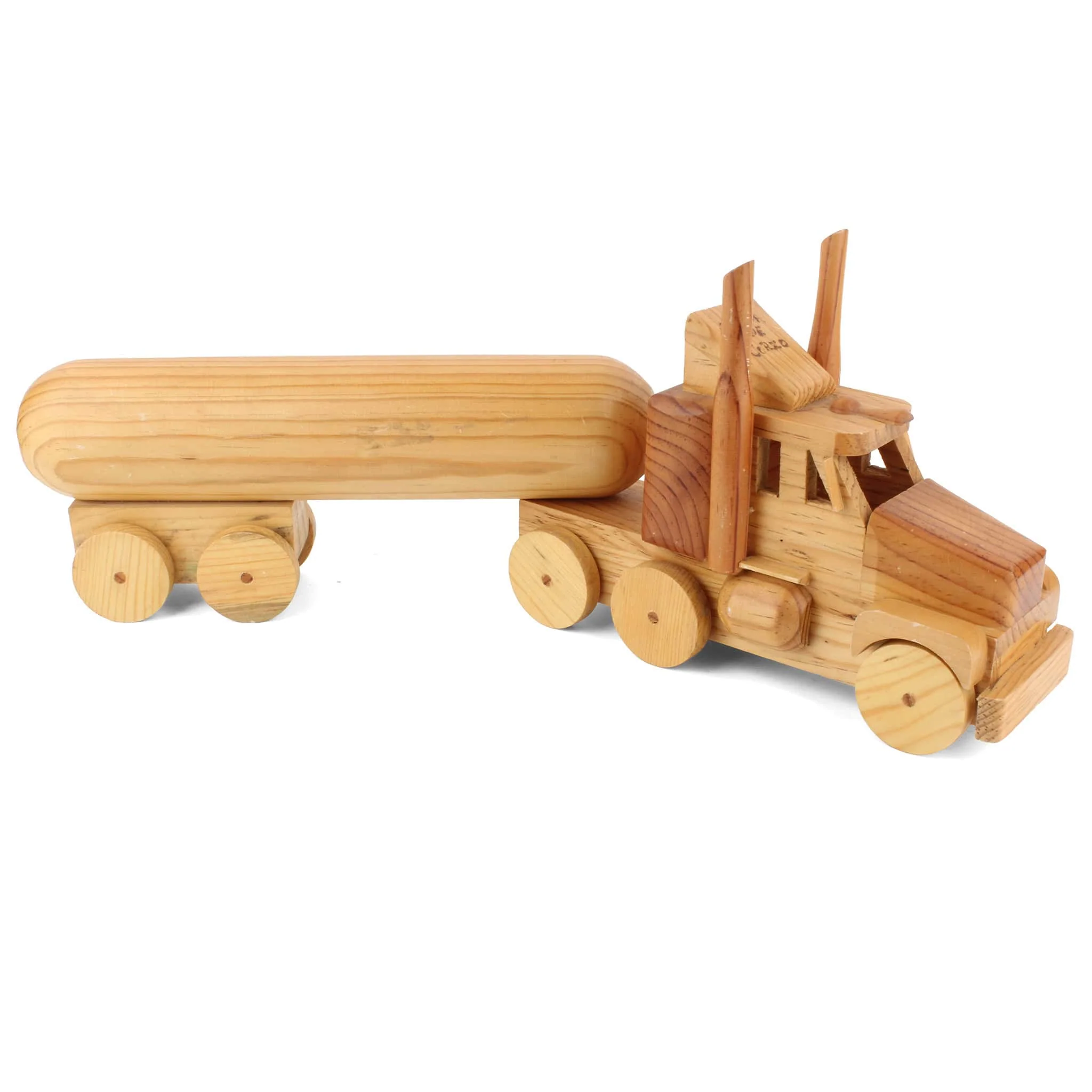 Hand Made Wood Tanker Truck Chiada de Corzo Mexico - Image 2