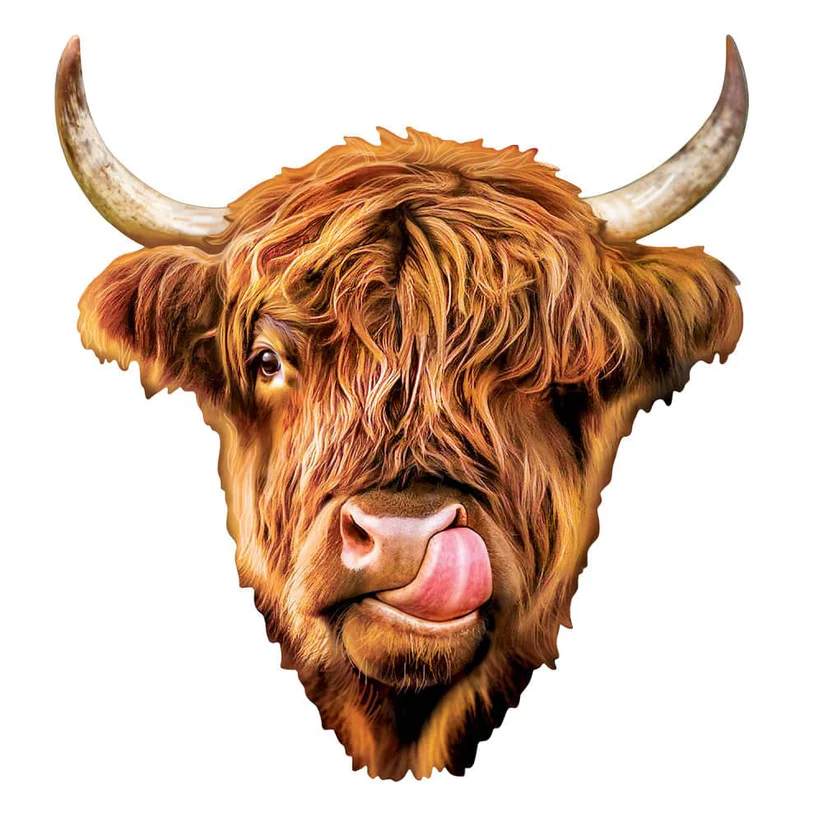 Highland Cow Shaped 100 Piece Puzzle by Masterpieces - Image 2