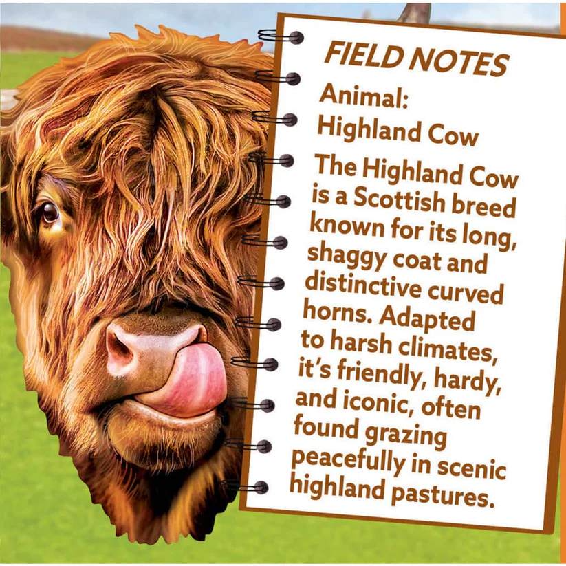 Highland Cow Shaped 100 Piece Puzzle by Masterpieces - Image 3