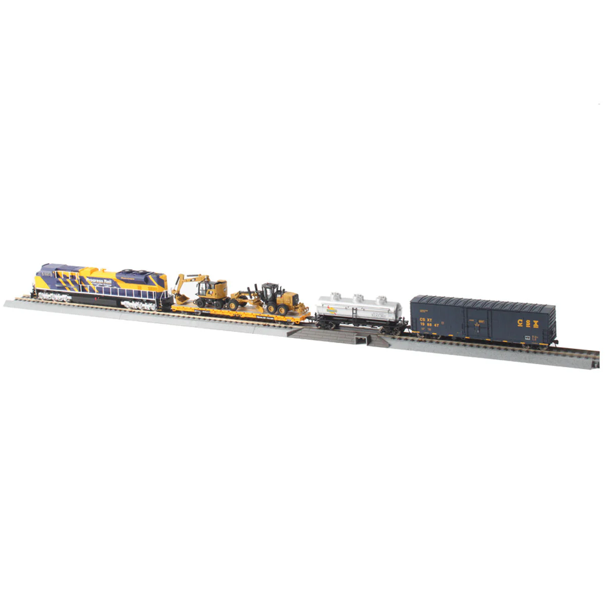 HO Scale CAT Progress Rail 100th Anniversary Train Set - Image 2