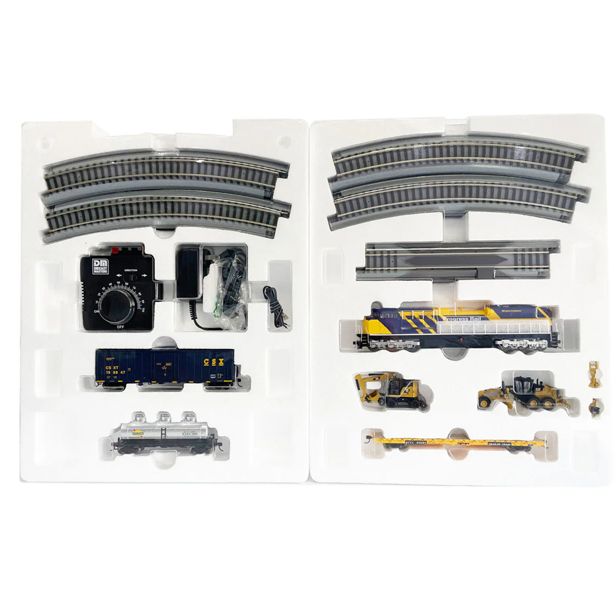 HO Scale CAT Progress Rail 100th Anniversary Train Set - Image 6