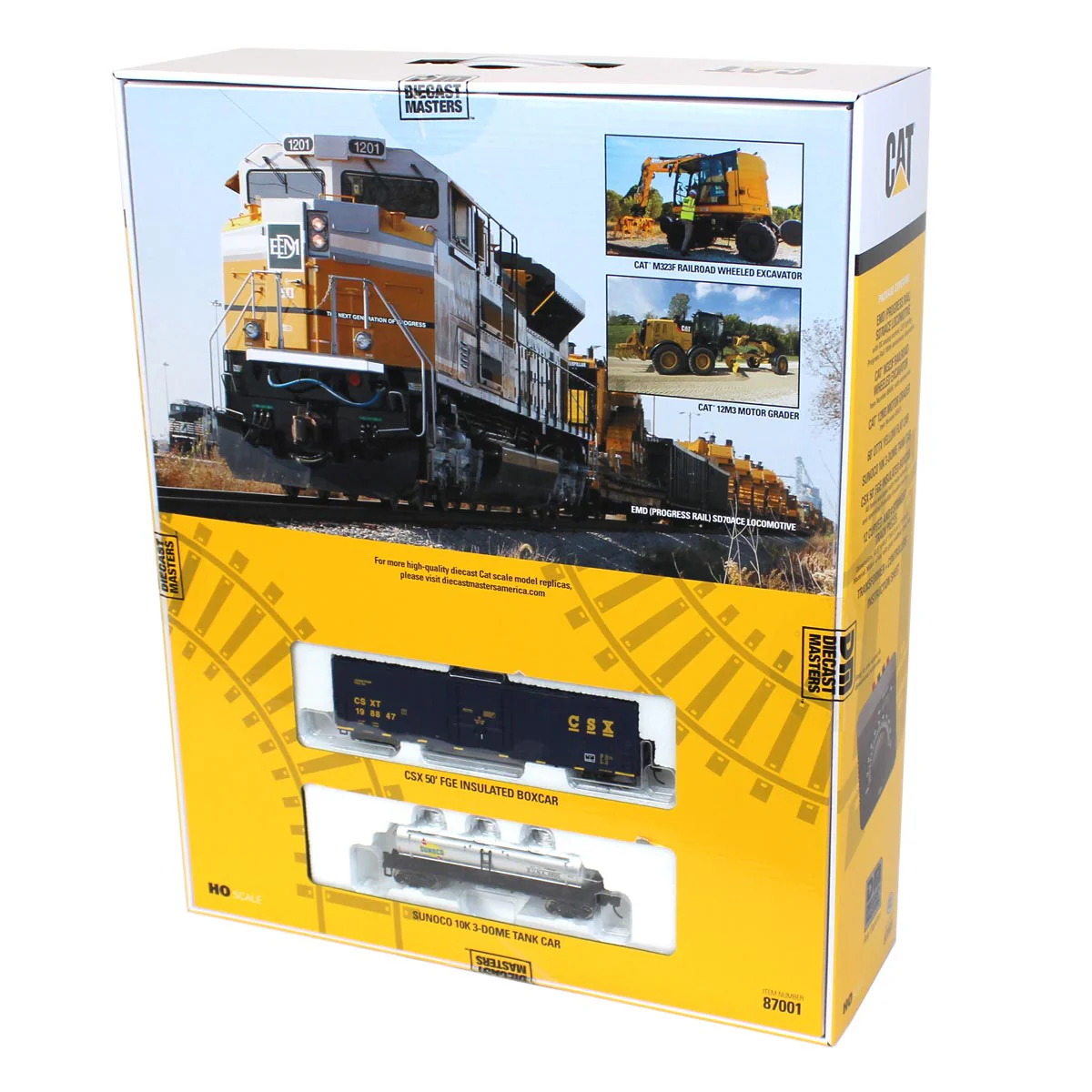 HO Scale CAT Progress Rail 100th Anniversary Train Set - Image 8