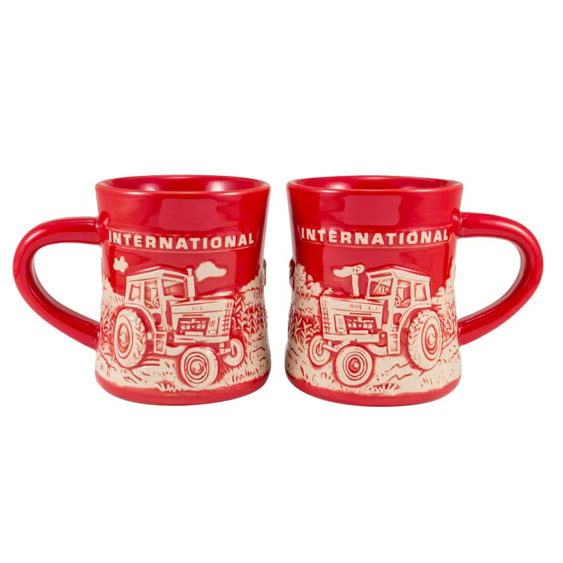 IH 1066 Raised-Relief 12oz Red Mug - Image 6