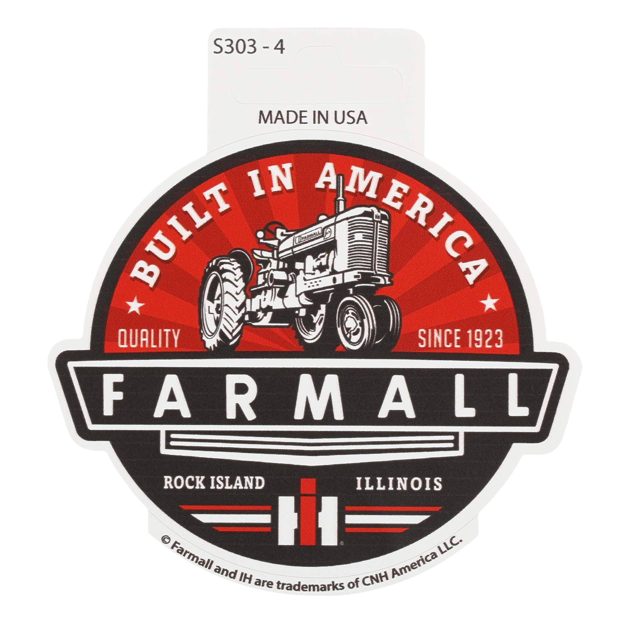 IH Farmall Built in America 3in Decal Vinyl Sticker