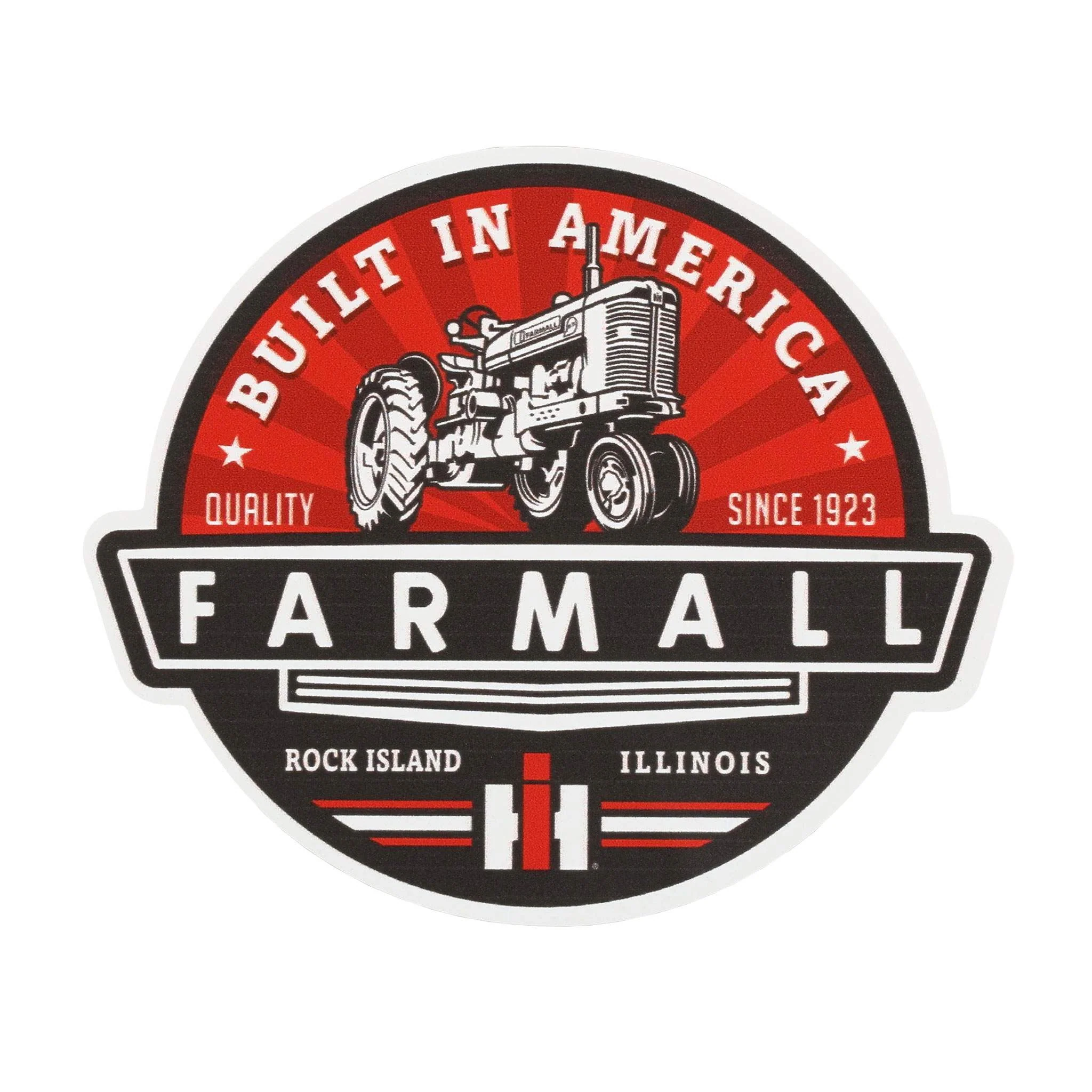 IH Farmall Built in America 3in Decal Vinyl Sticker - Image 2